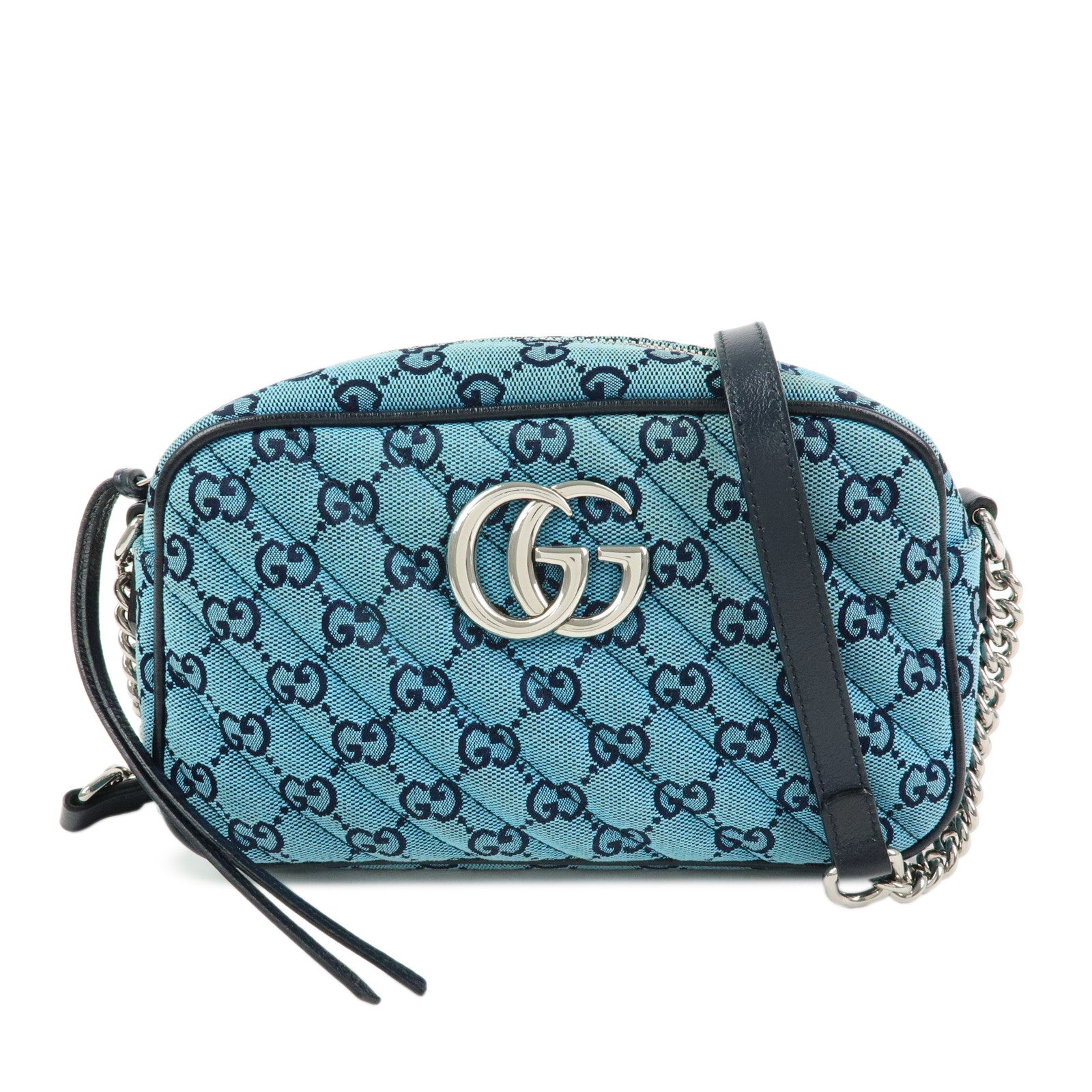 GUCCI GG Marmont Shoulder Bag Crossbody Bag Blue Dark Navy 447632