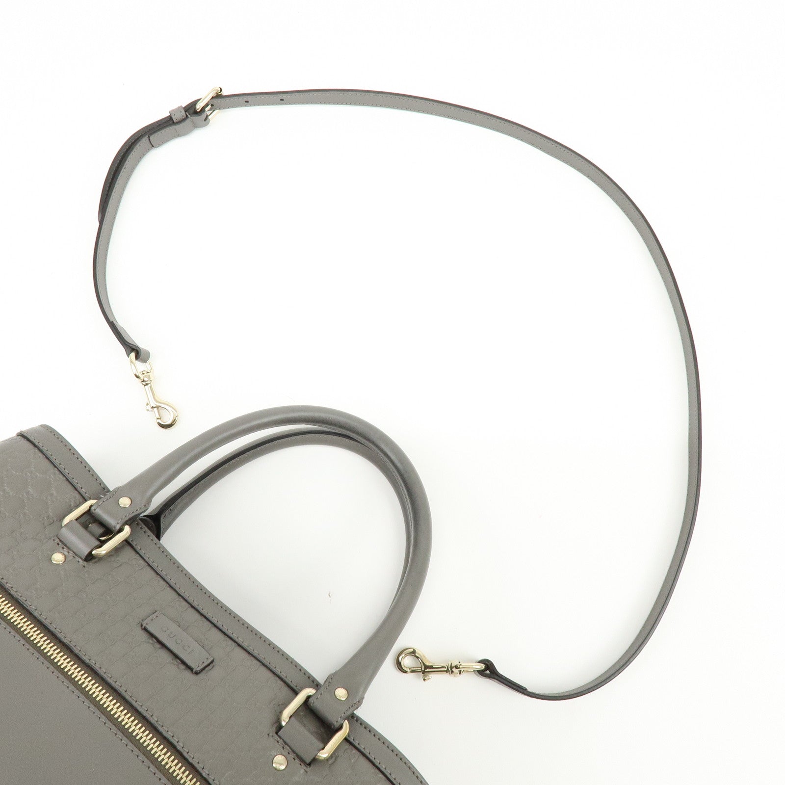 GUCCI Microguccissima Leather 2Way Bag Shoulder Bag Gray 510291