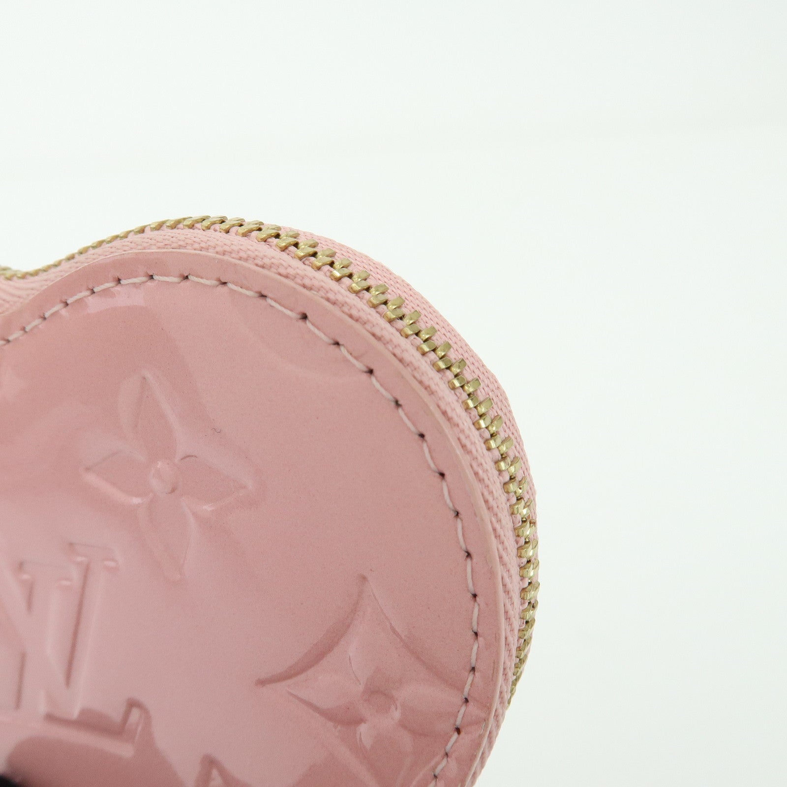 Louis Vuitton Monogram Vernis Porte Monnaie Coeur Coin Case Pink M91431