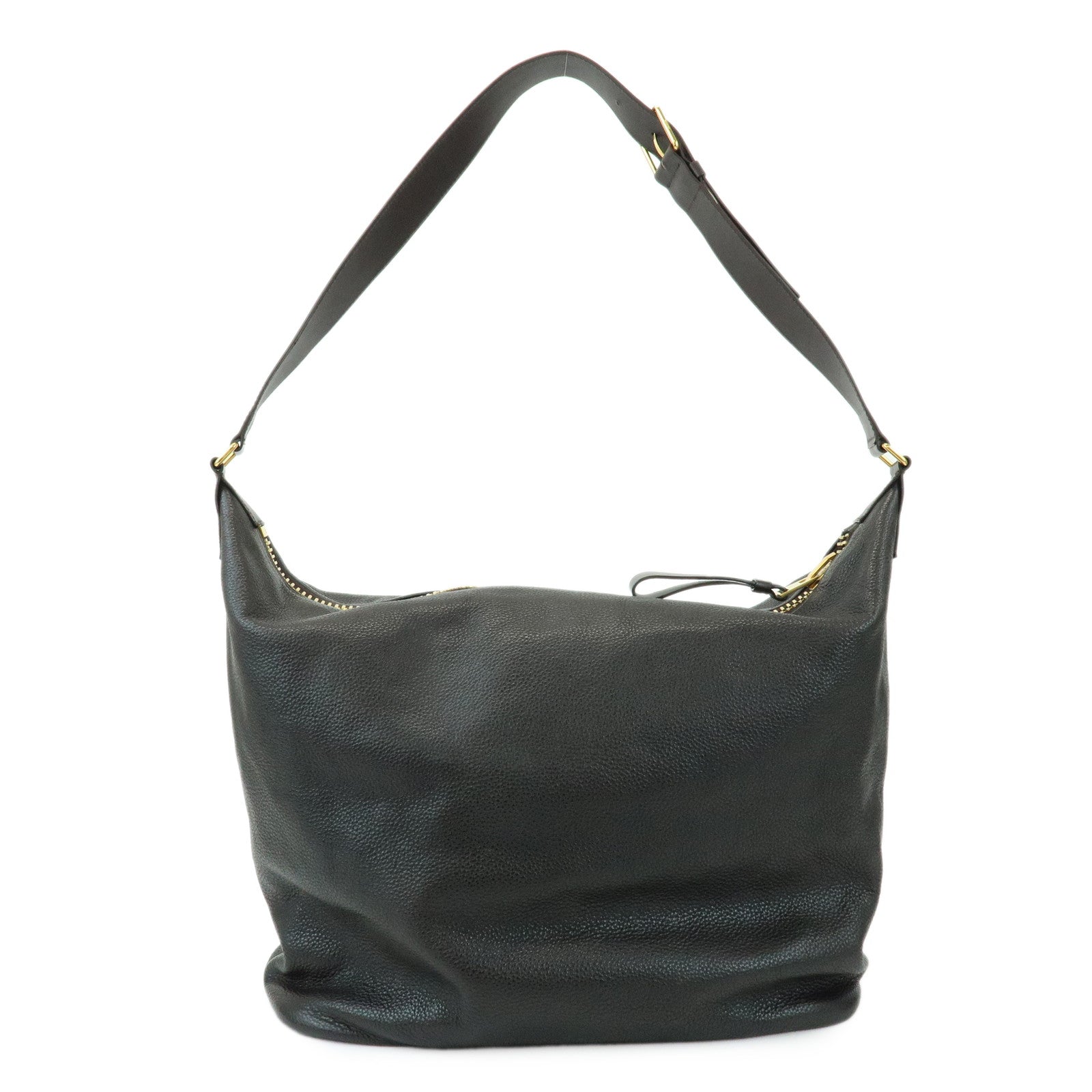 TOM FORD Leather Shoulder Bag Crossbody Bag Black