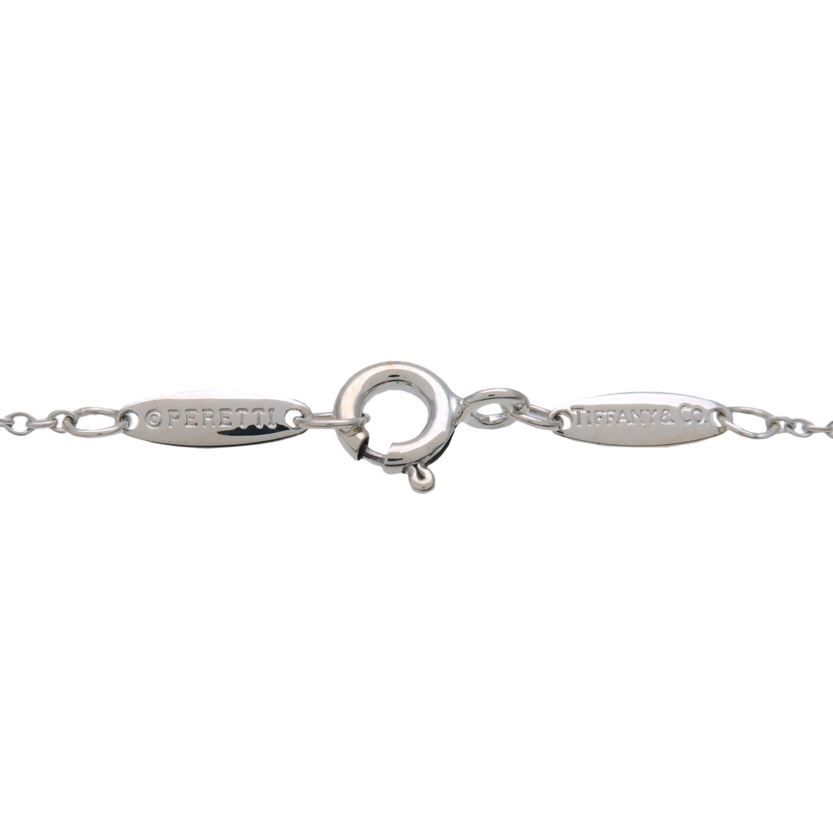 Tiffany & Co By The Yard 1P Diamond Necklace SV925 Silver