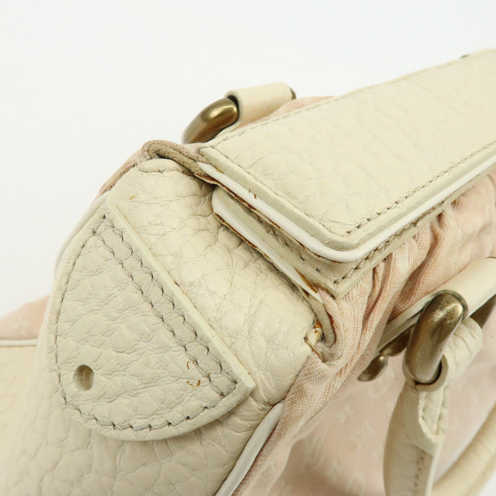 Louis Vuitton Monogram Mini Lin Trapes PM Hand Bag Rose M40062