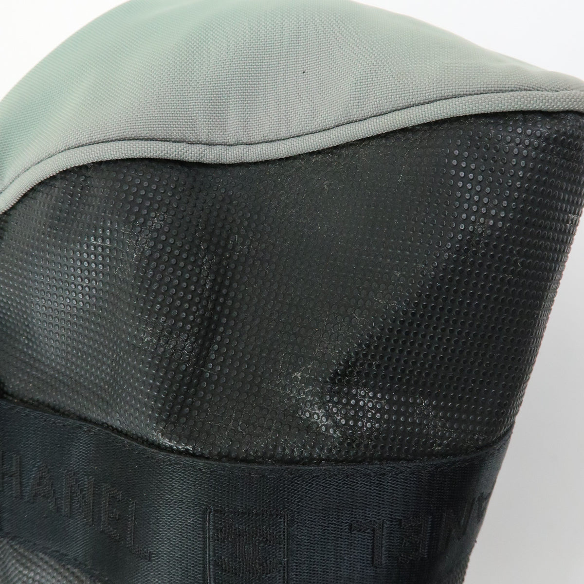 CHANEL Sport Line Nylon Canvas Boston Bag Black Emerald Green