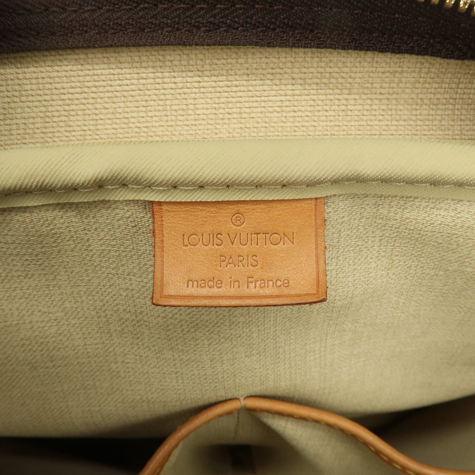 Louis Vuitton Monogram Deauville Hand Bag Brown M47270 Used