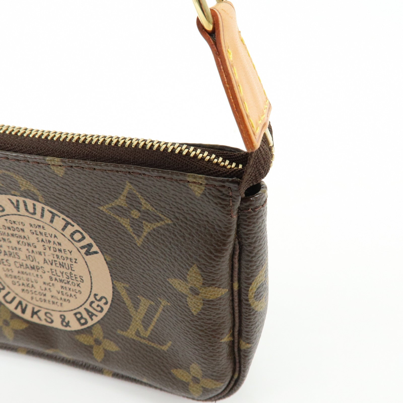 Louis Vuitton Monogram T&B Mini Pochette Accessoires Hand Bag M60153