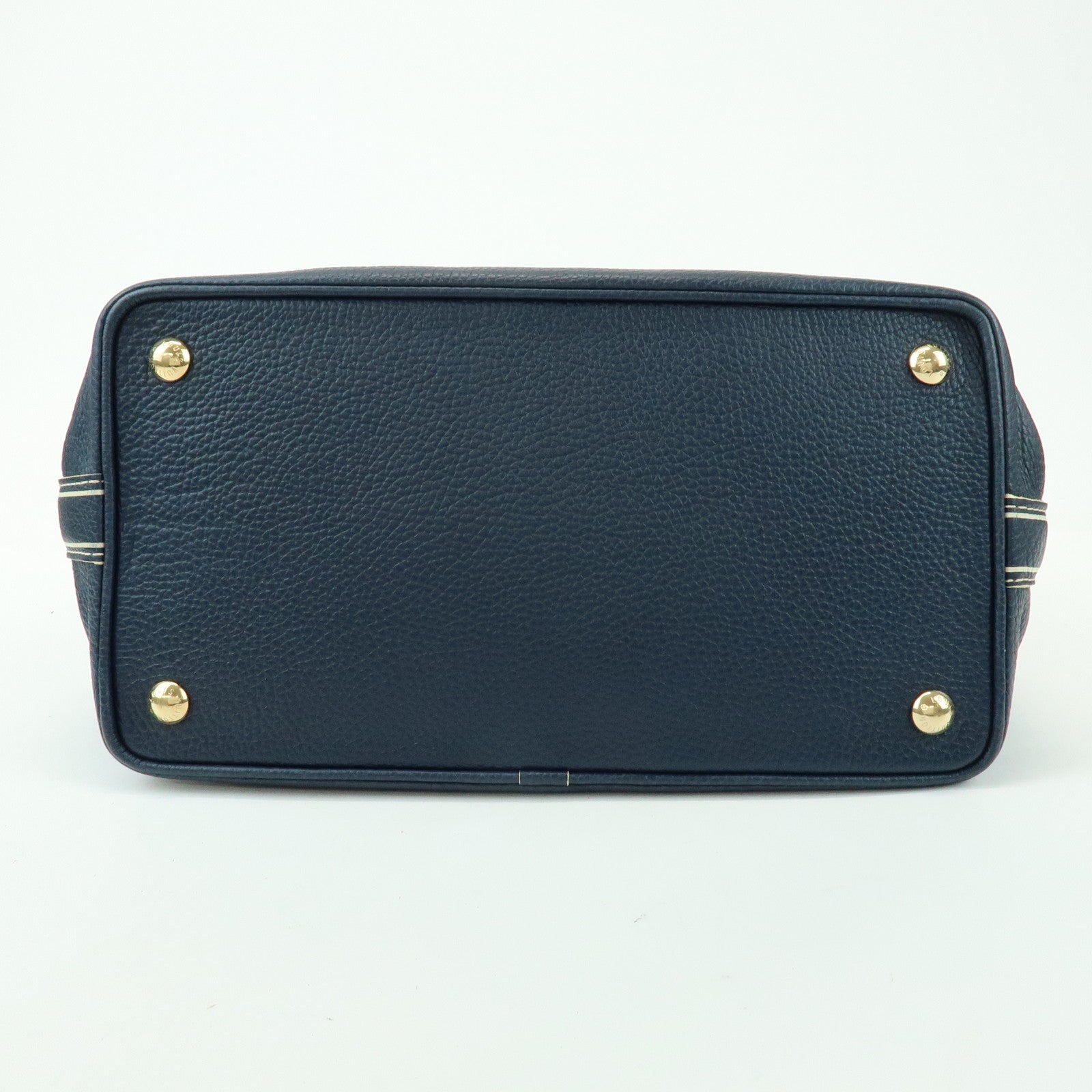 Louis Vuitton T&B Tobago Leather Shoe Bag Hand Bag Blue M95149