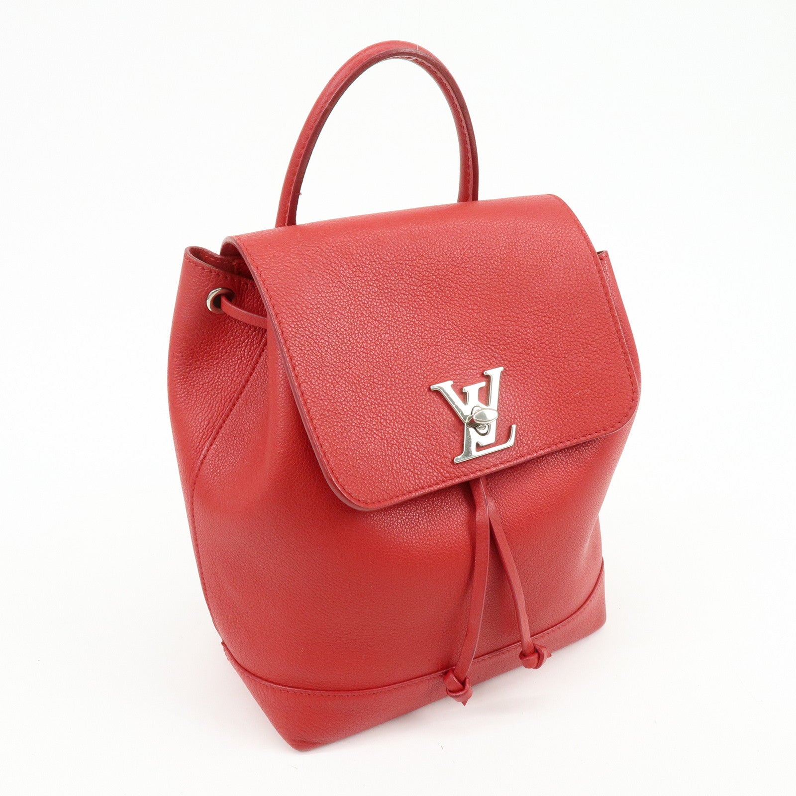 Louis Vuitton Lockme Taurillon Leather Backpack Rucksack Ruby M41818