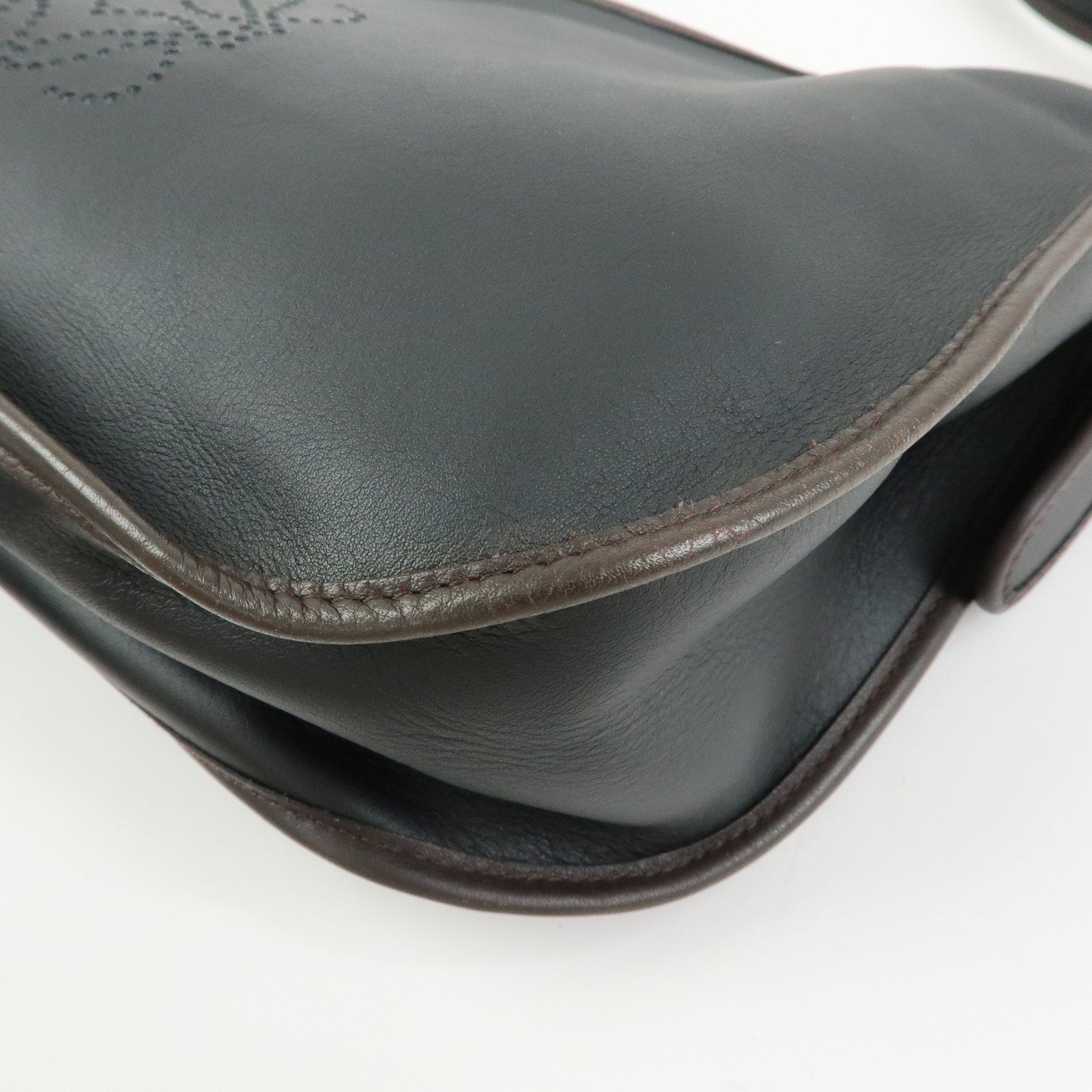 LOEWE Anagram Leather Sophia Shoulder Bag Crossbody Bag Black Brown