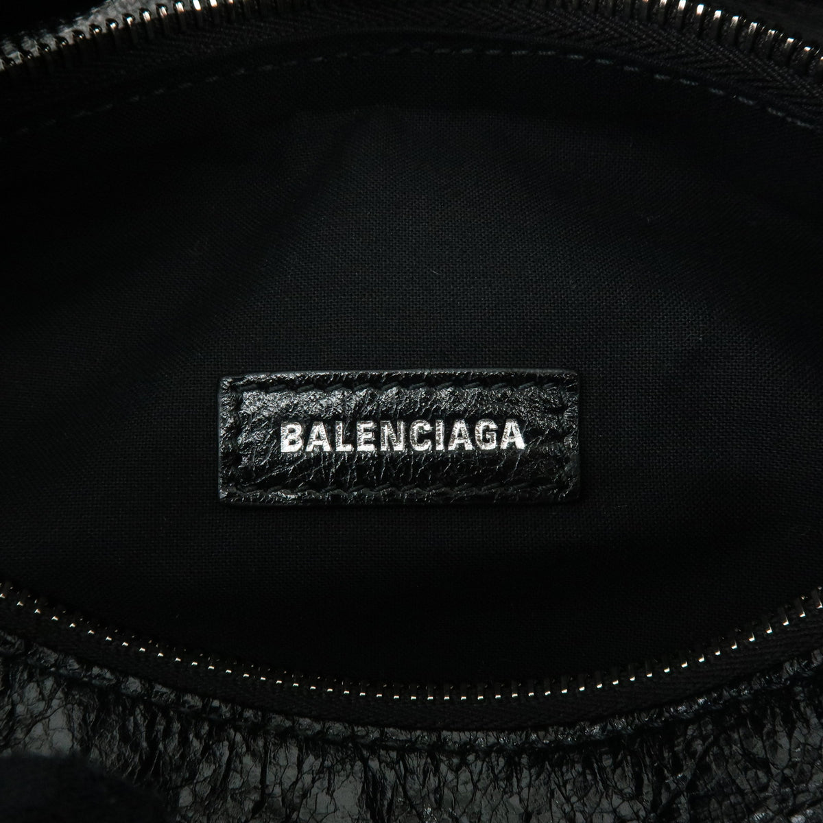 BALENCIAGA Superbusy XS Leather Sling Bag Shoulder Bag Black 762516