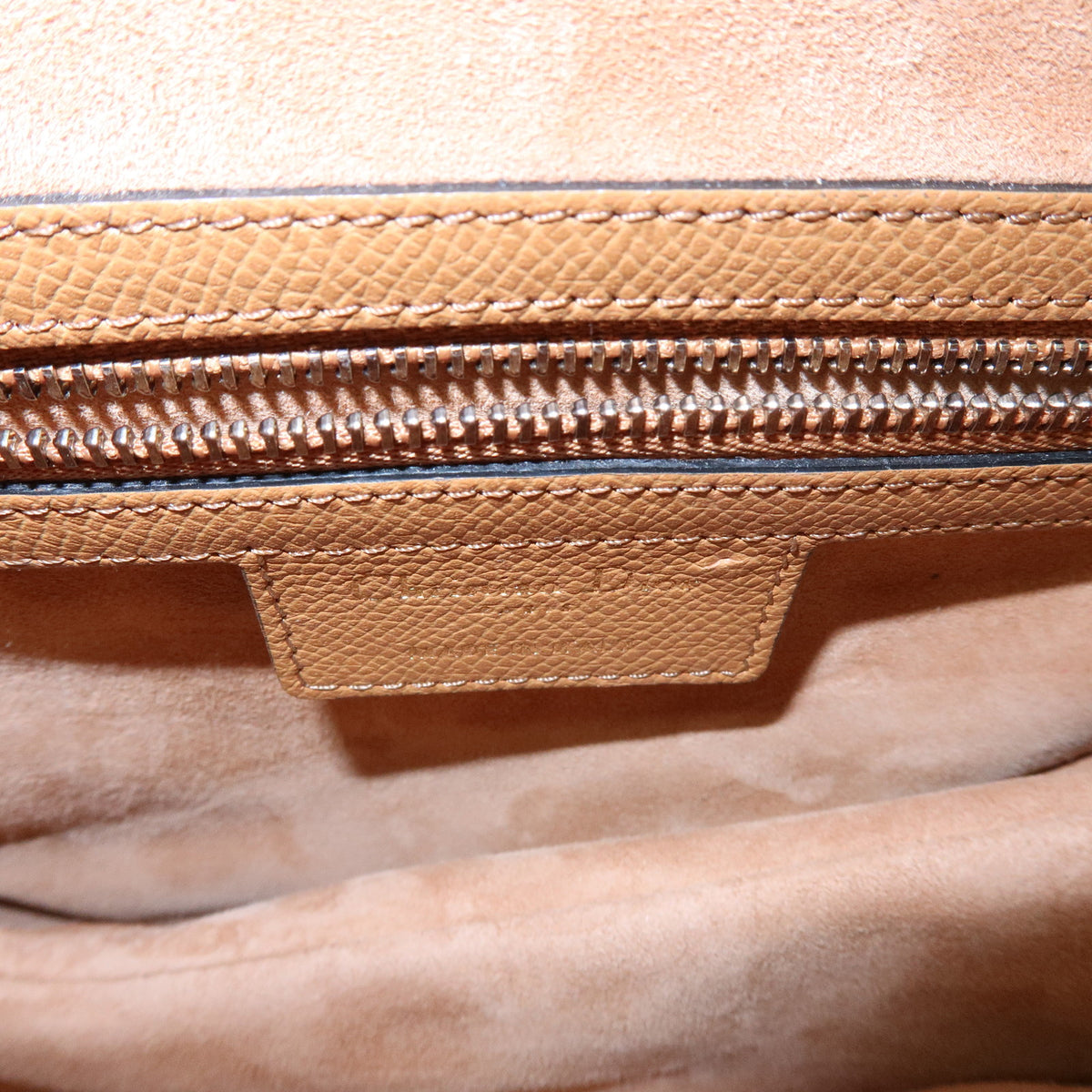 Christian Dior CD Logo Saddle Bag Leather Shoulder Bag Hand Bag Camel