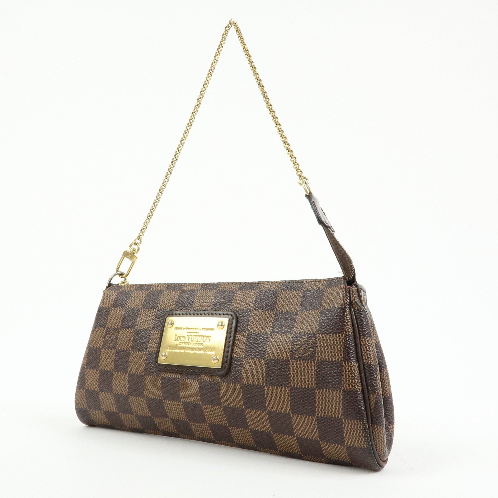 Louis Vuitton Damier Ebene Eva 2Way Hand Bag Chain Shoulder Bag N55213