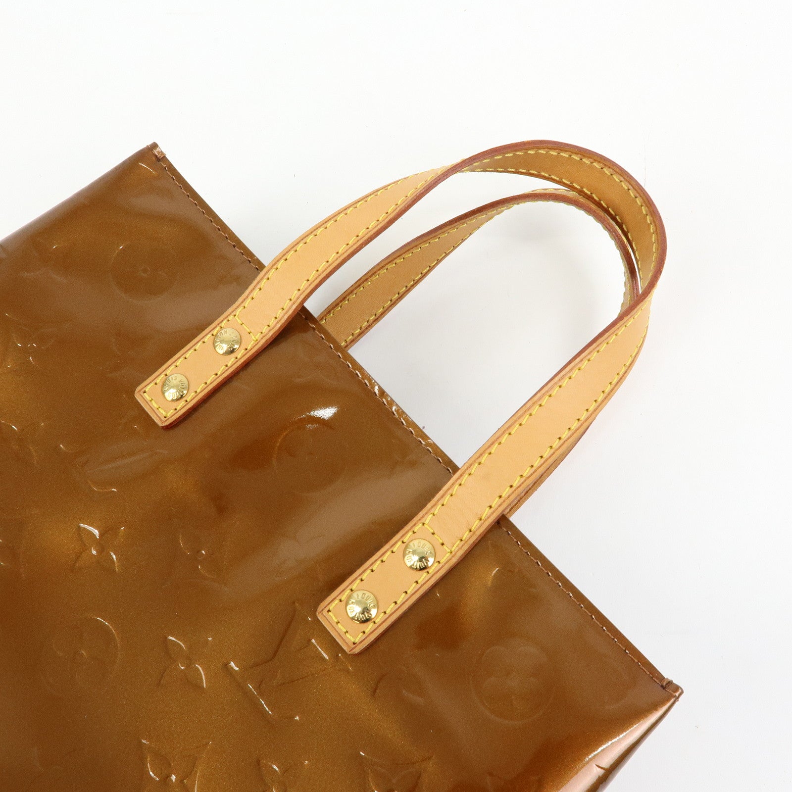 Louis Vuitton Monogram Vernis Reade PM Hand Bag Tote Bag Bronze M91146