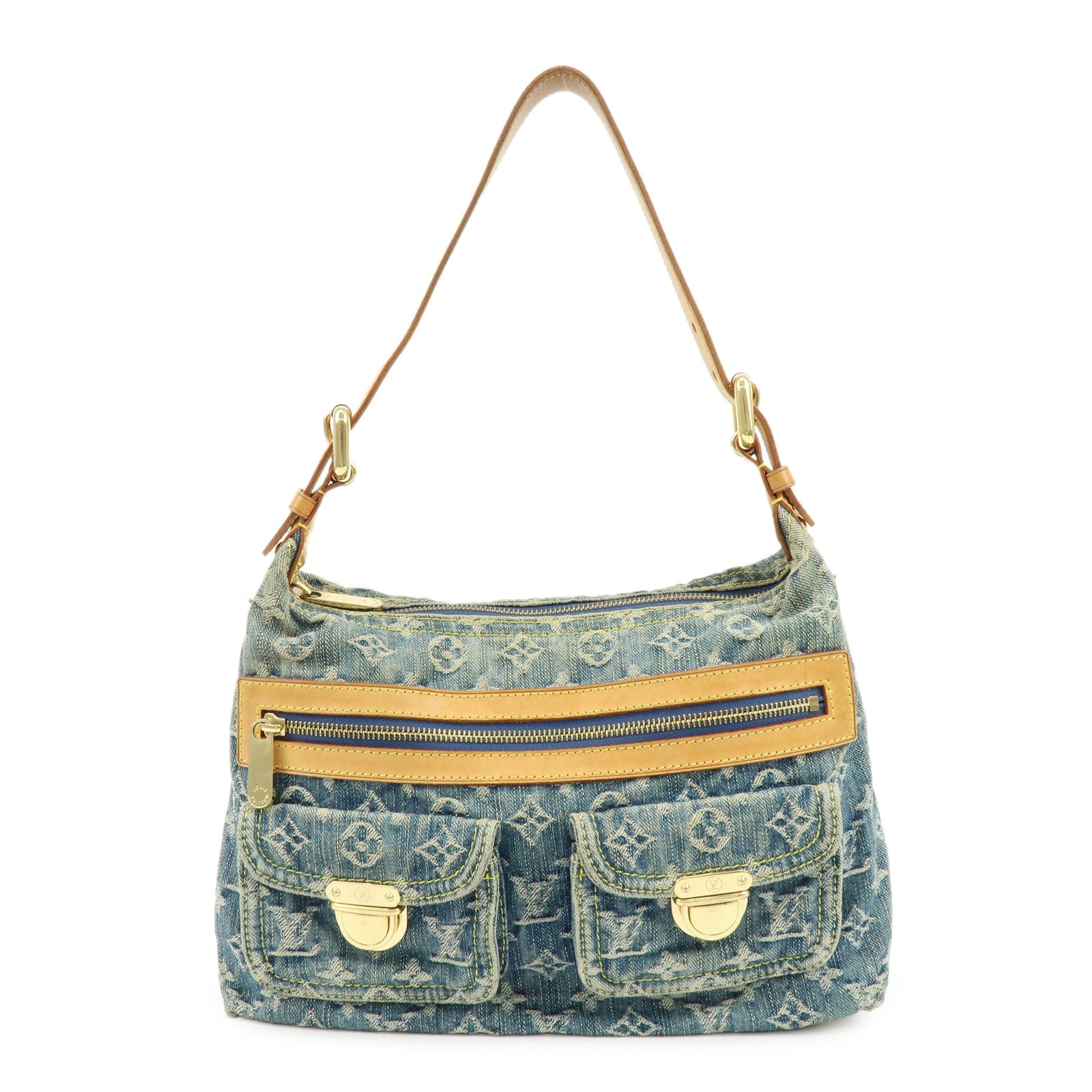 Louis Vuitton Monogram Denim Baggy PM 2Way Bag Shoulder Bag M95049