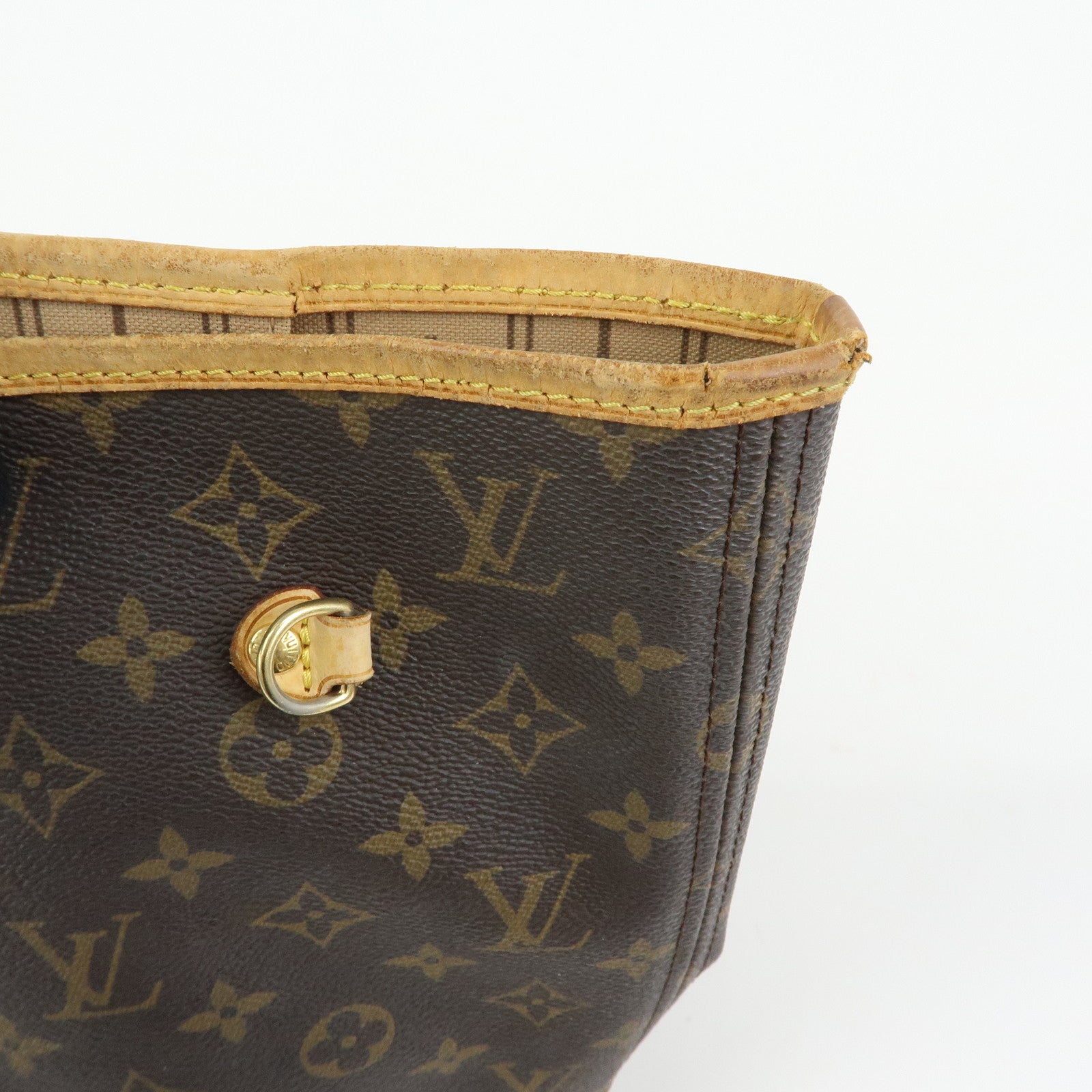 Louis Vuitton Monogram Neverfull MM Tote Shoulder Bag Brown M40156