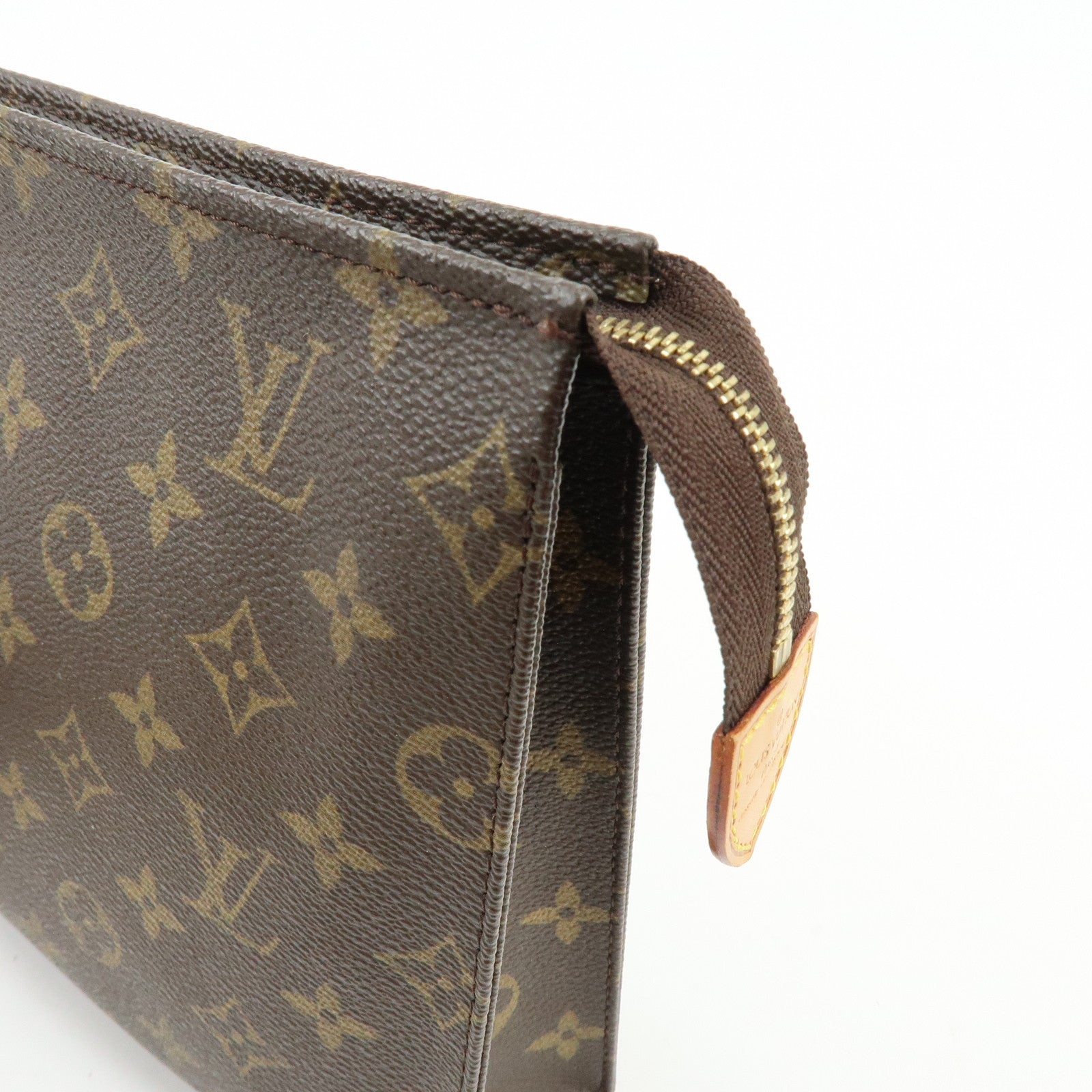 Louis Vuitton Monogram Poche Toilette 26 Clutch Bag Brown M47542