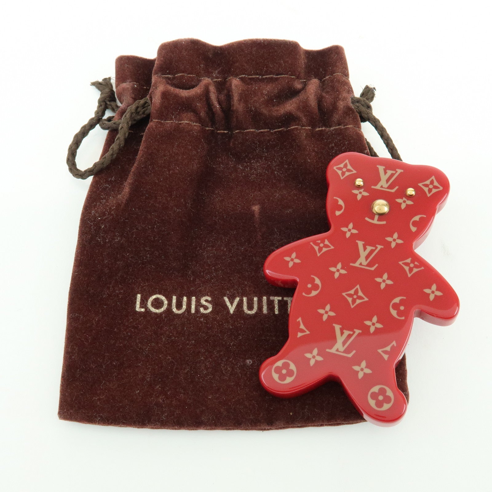 Louis Vuitton Monogram Plastic Broche Nunnours Teddy Bear M64939