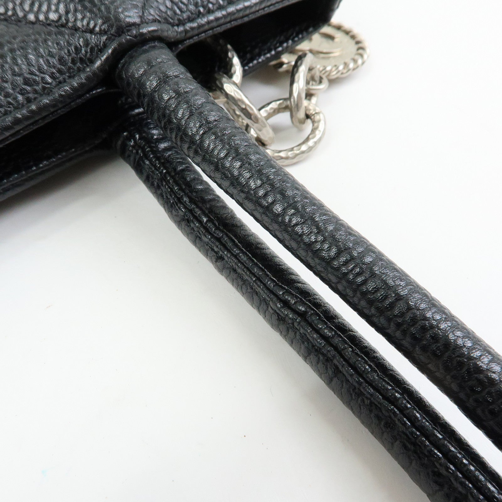CHANEL Matelasse COCO Mark Medallion Tote Bag Hand Bag Black A01804