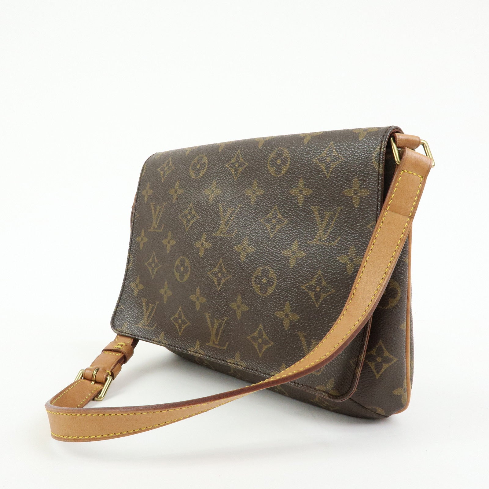 Louis Vuitton Monogram Musette Tango Short Shoulder Bag Brown M51257