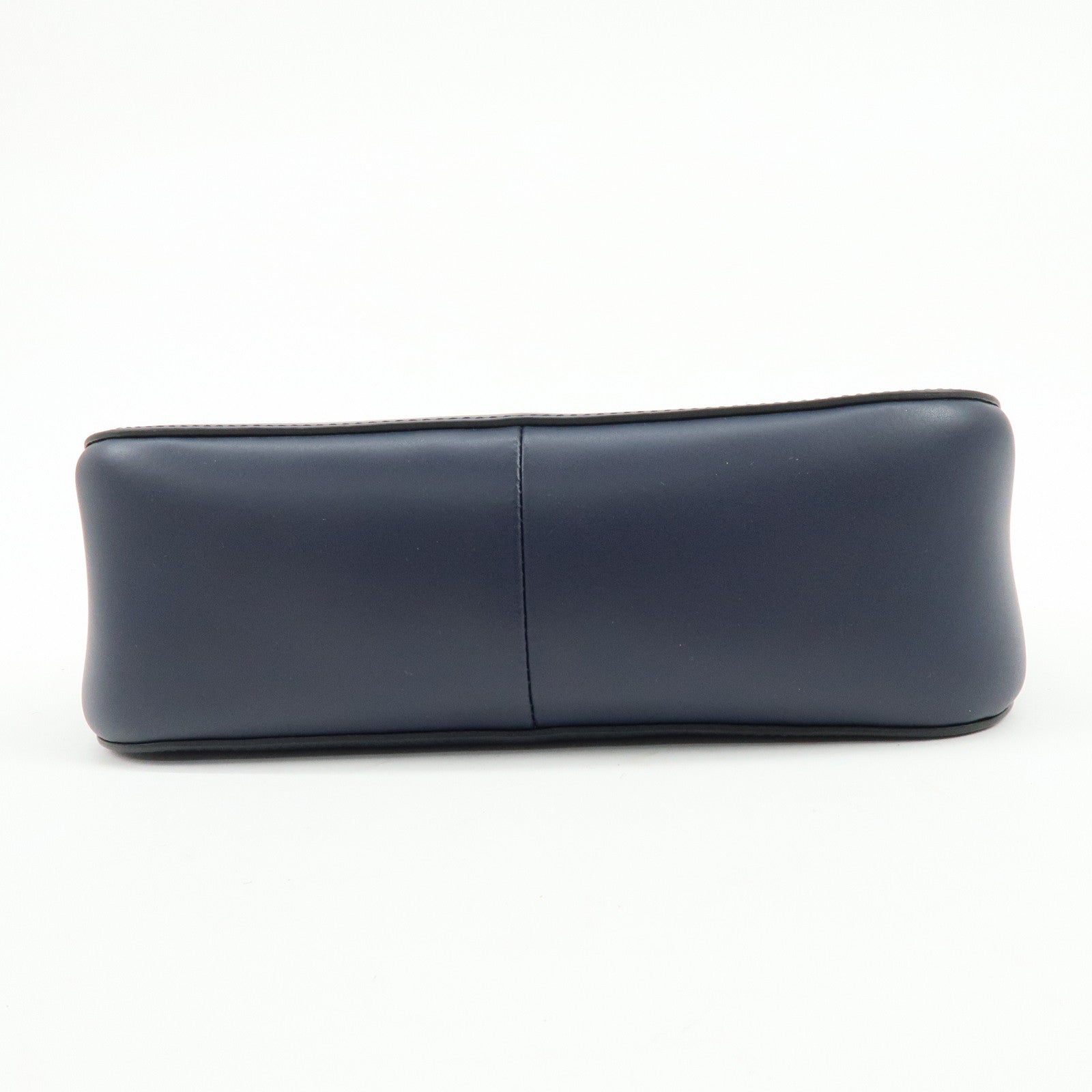 VALENTINO Logo Leather 2Way Bag Hand Bag Shoulder Bag Navy