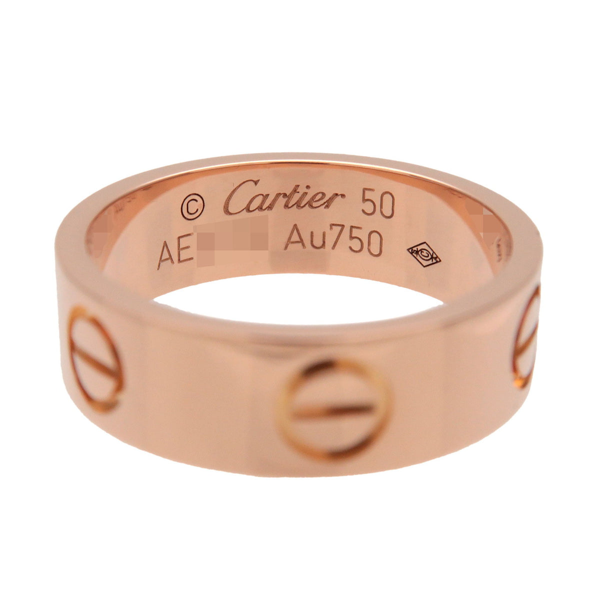 Cartier Love Ring K18 750PG Rose Gold #50 US5.5 EU50 HK11