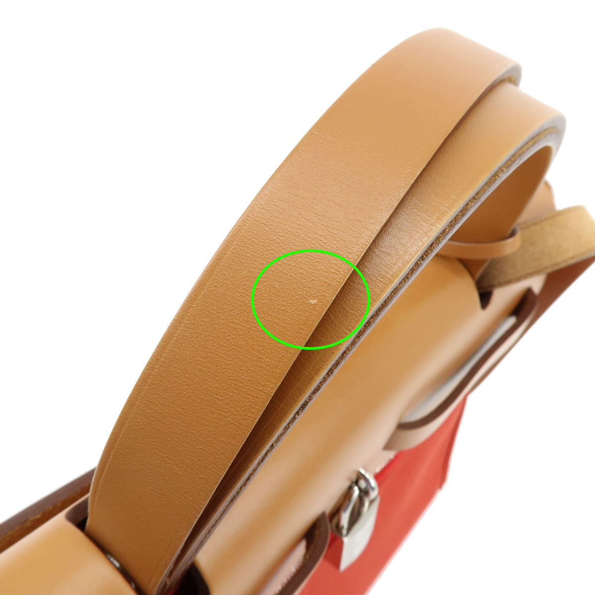 HERMES Toile Militaire Herbag Zip PM 2Way Bag T Stamped Sanguine