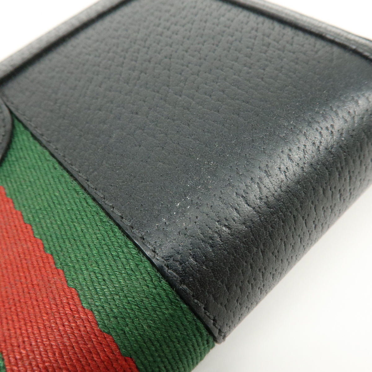 GUCCI Ophidia Sherry Double G Leather Round Zippy Wallet Black 523154