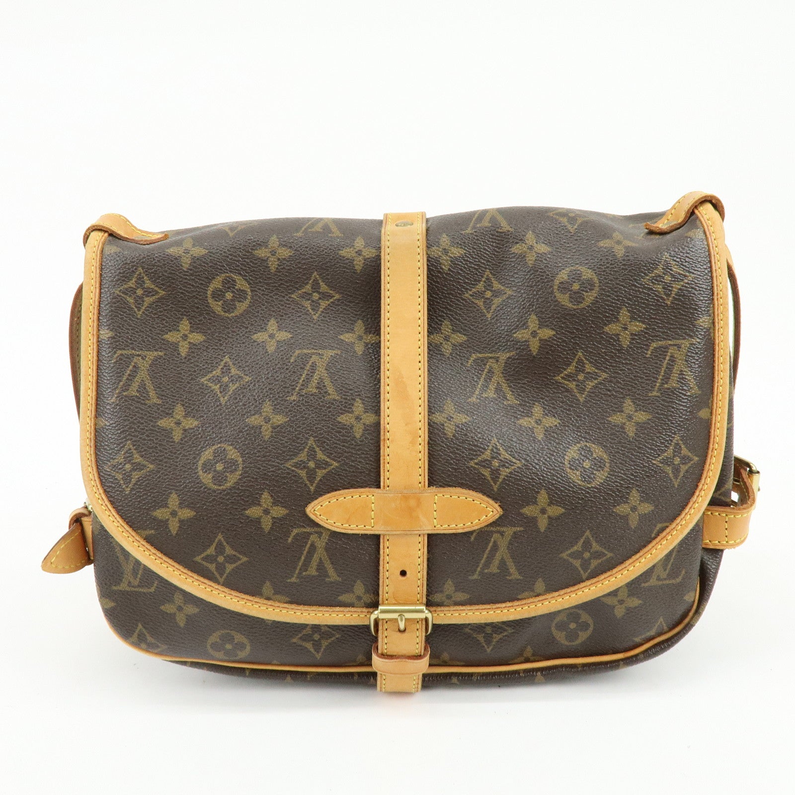 Louis Vuitton Monogram Saumur 30 Canvas Shoulder Bag Brown M42256