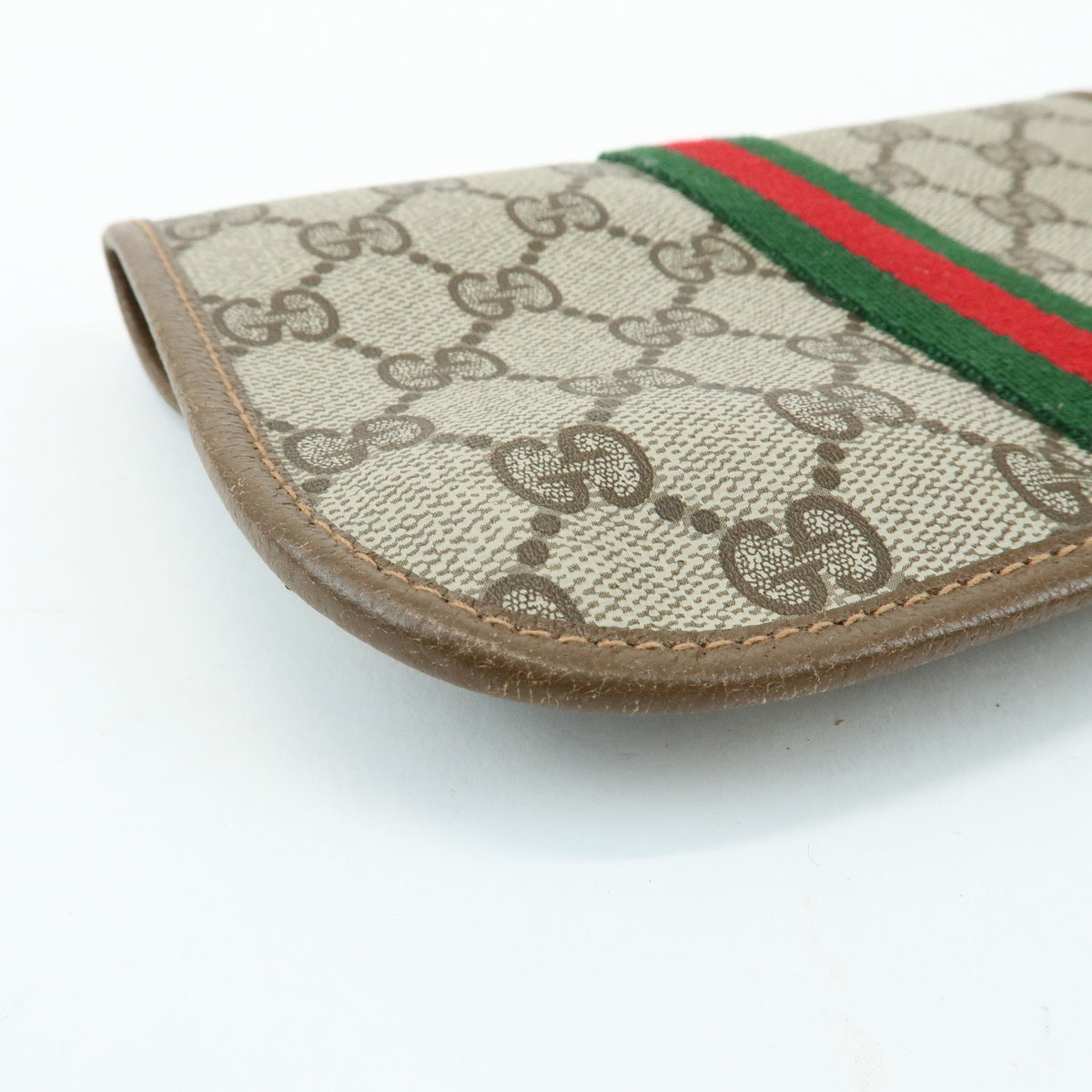 GUCCI Sherry Old Gucci GG Supreme Leather Clutch Bag Pouch 89・01・021