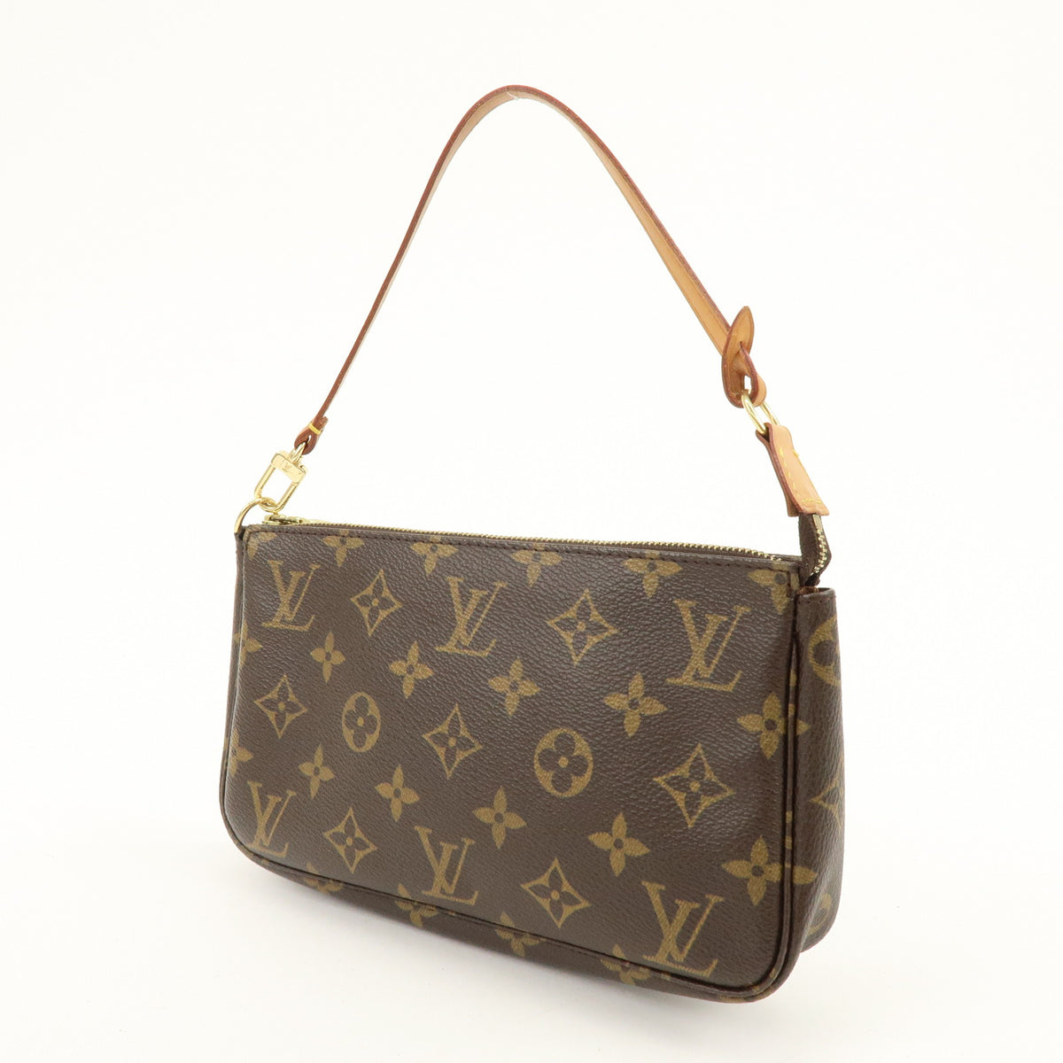 Louis Vuitton Monogram Pochette Accessoires Pouch Hand Bag Brown M51980