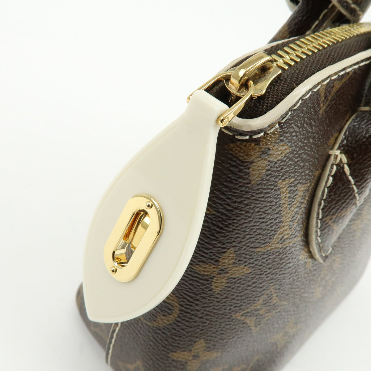 Louis Vuitton Monogram Shiny Lockit BB Mini Hand Bag Brown M40599