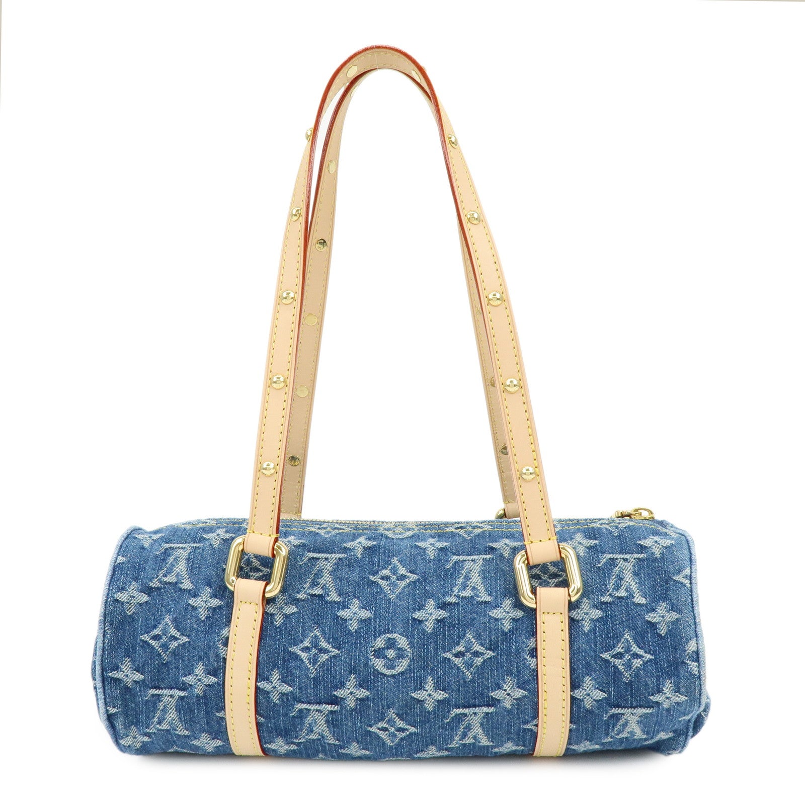 Louis Vuitton Monogram Denim Papillon MM LV Remix Bag Pouch M46830