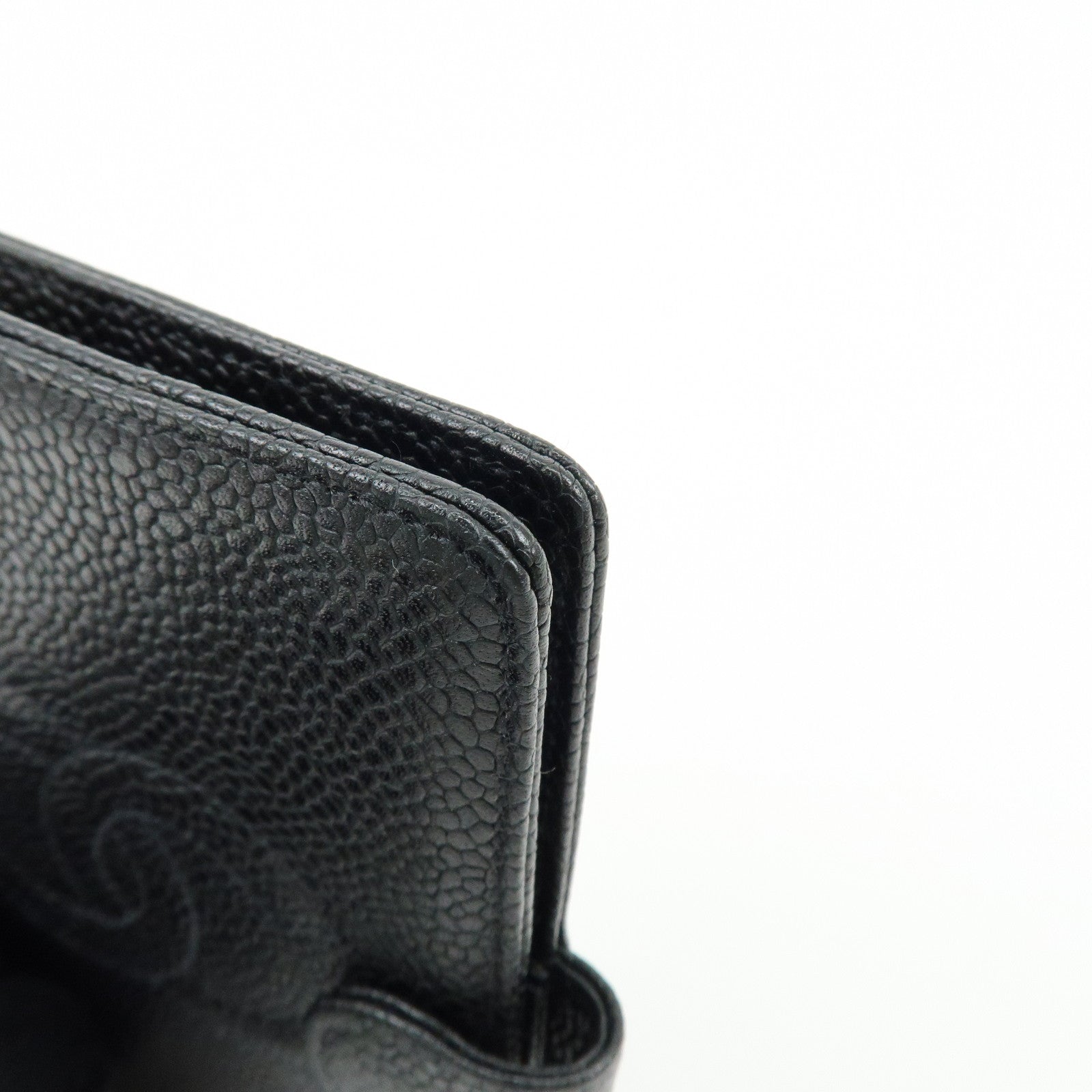 CHANEL COCO Mark Cavirskin Mini Agenda Cover Planner Cover Black A13506