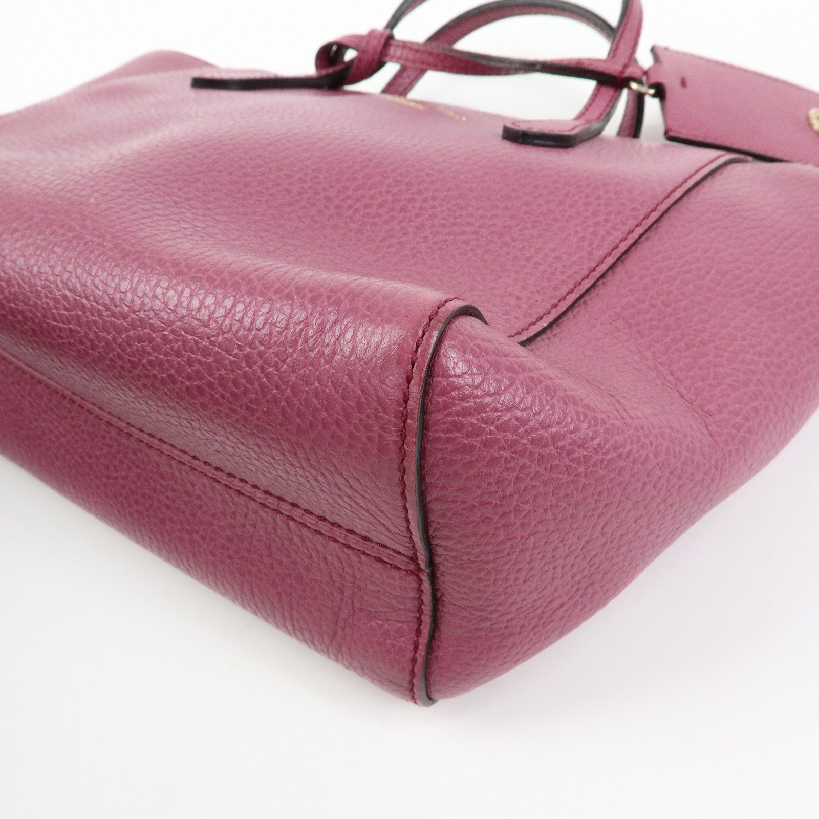 GUCCI Swing Mini Leather 2Way Bag Hand Bag Shoulder Bag Purple 368827