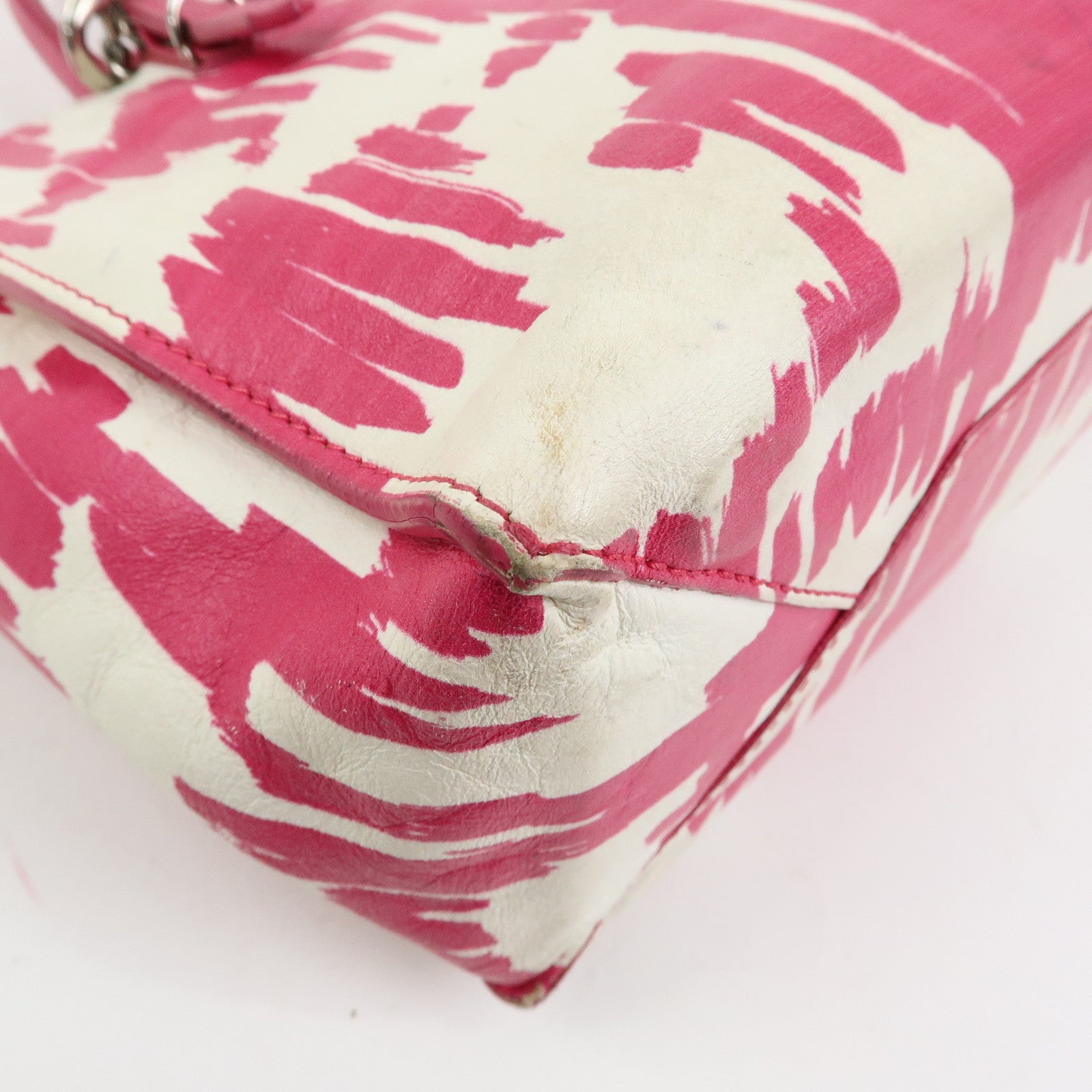 BALENCIAGA Leather Mini Paper 2Way Bag Tote Bag Hand Bag Pink 338585