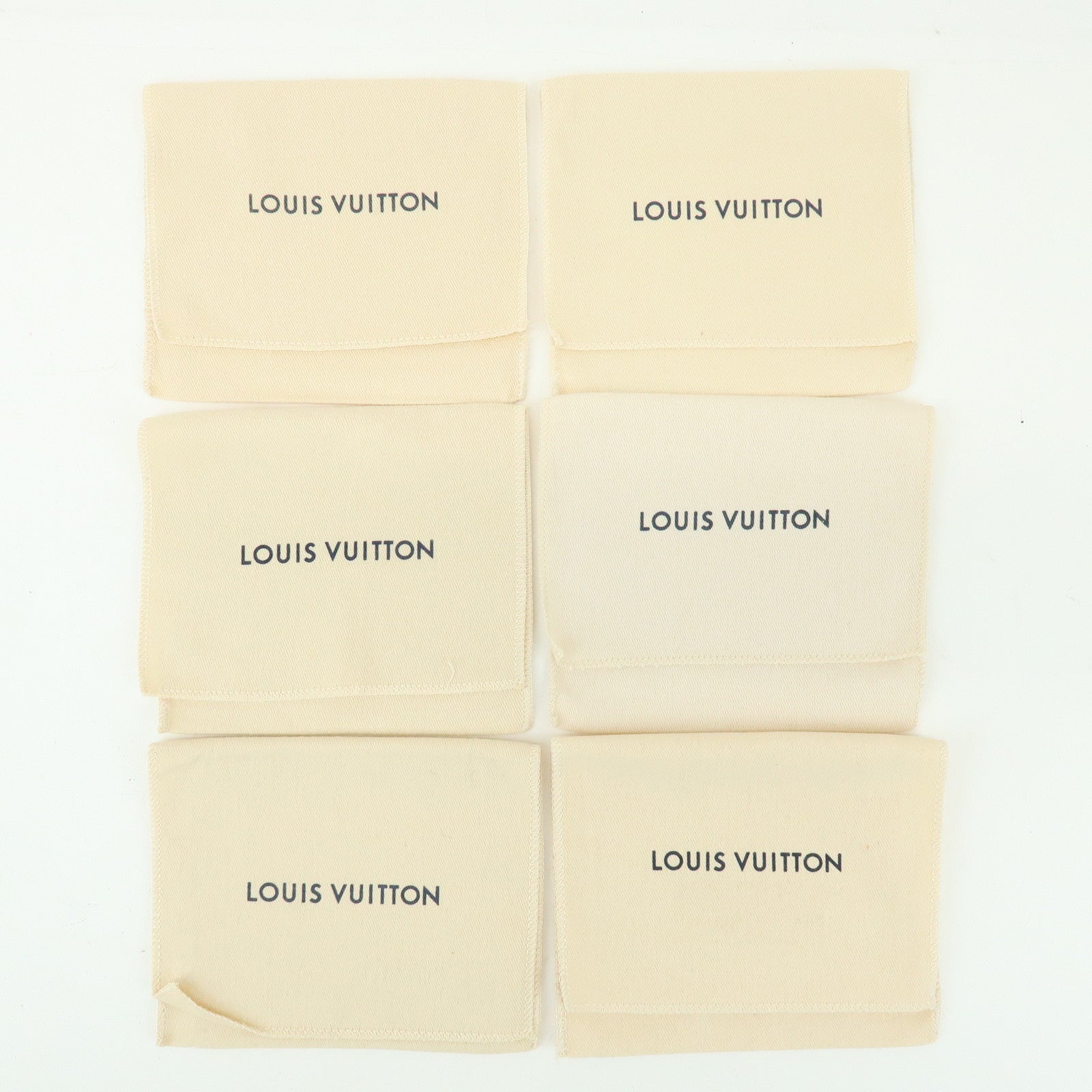 Loiuis Vuitton Set Of 30 Dust Bag Flap Style Beige for small items