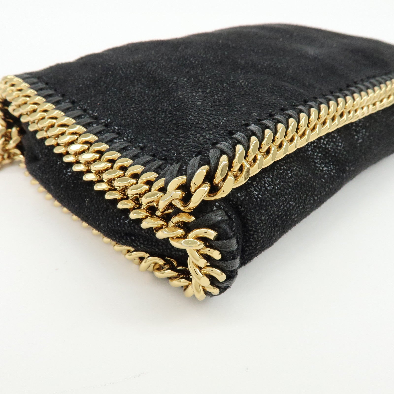 STELLA MCCARTNEY Falabella Faux Leather Shoulder Bag Black 495150