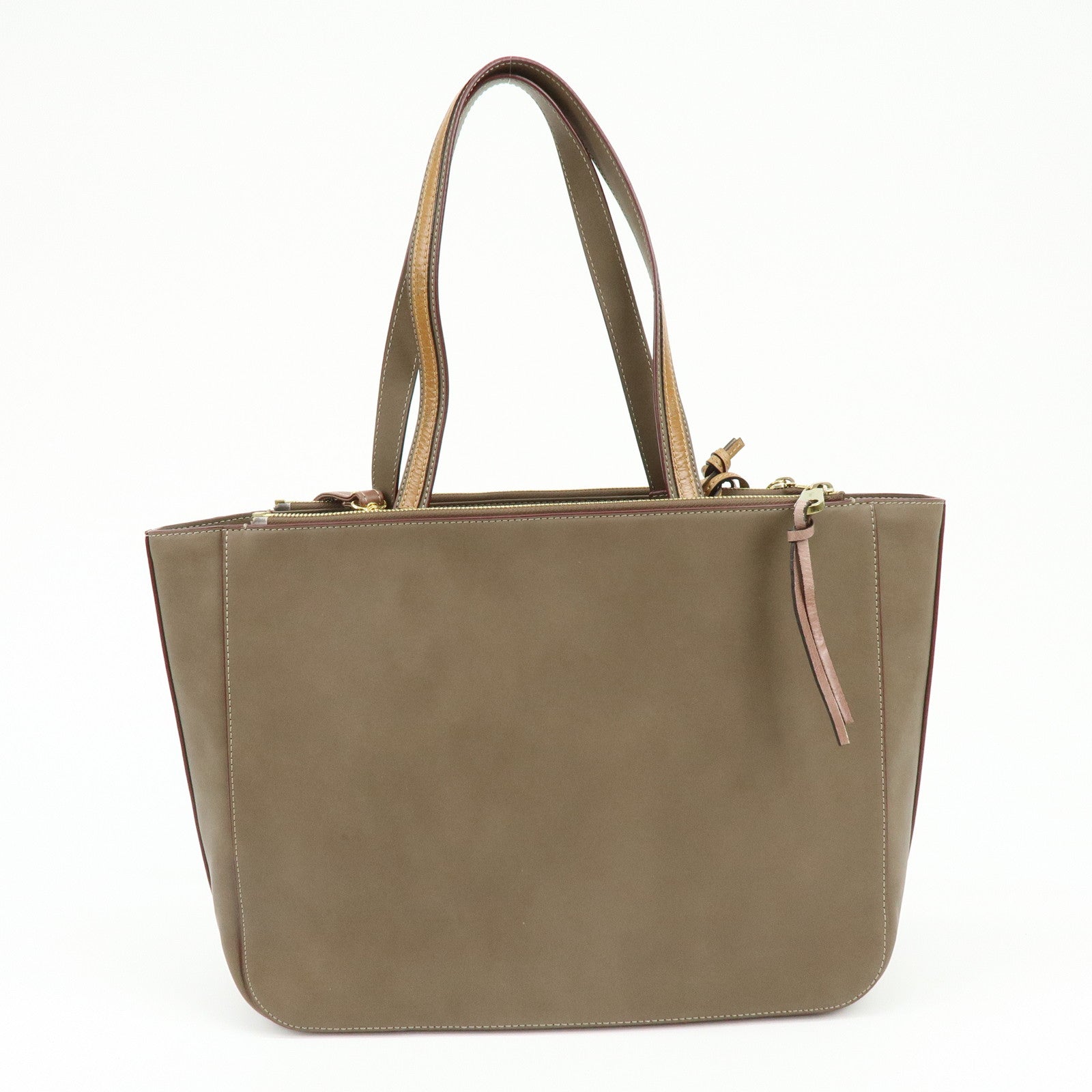 Chloe Sam Leather 2Way Bag Hand Bag Shoulder Bag Greige