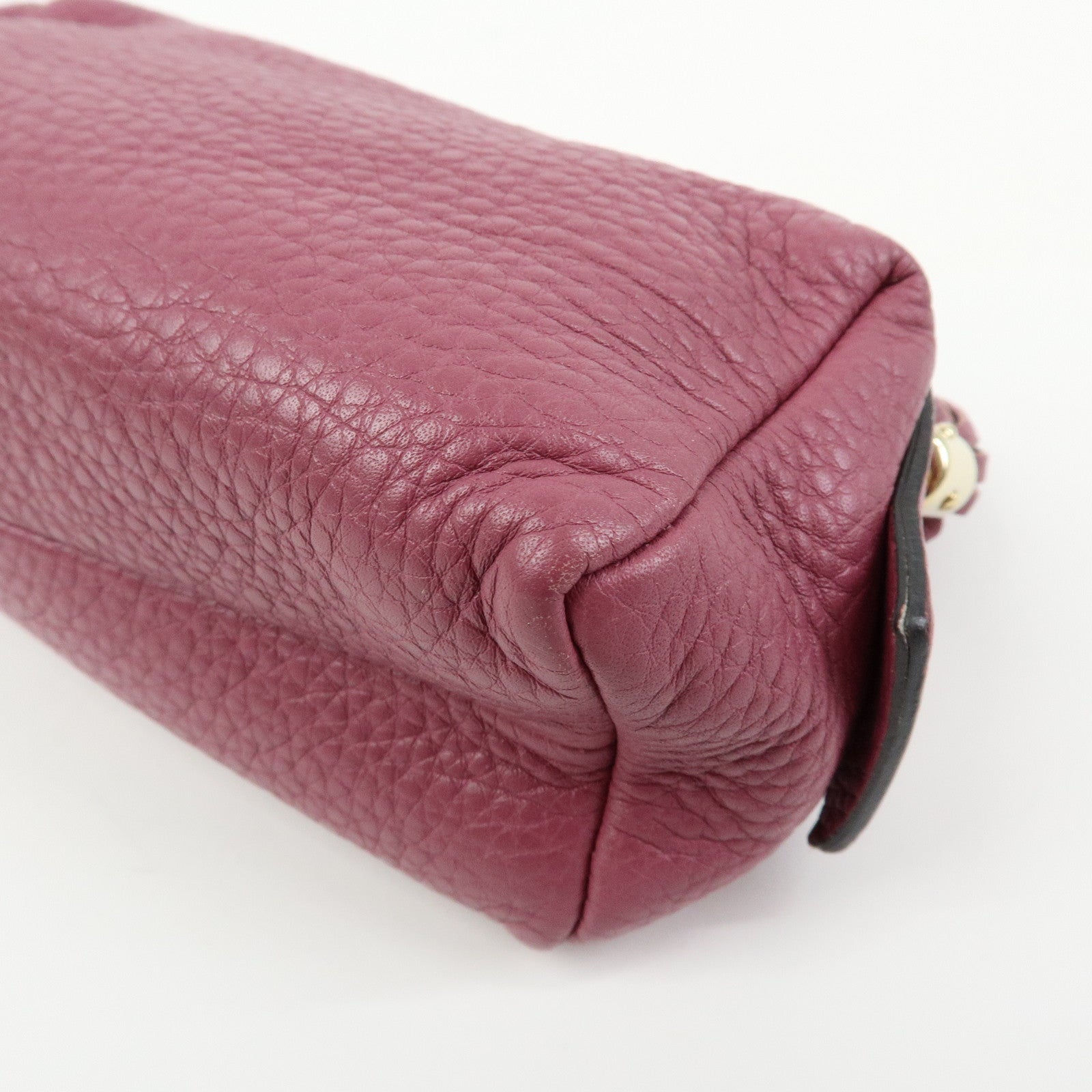 GUCCI Interlocking G SOHO Leather Cosmetic Pouch Makeup Case 308634