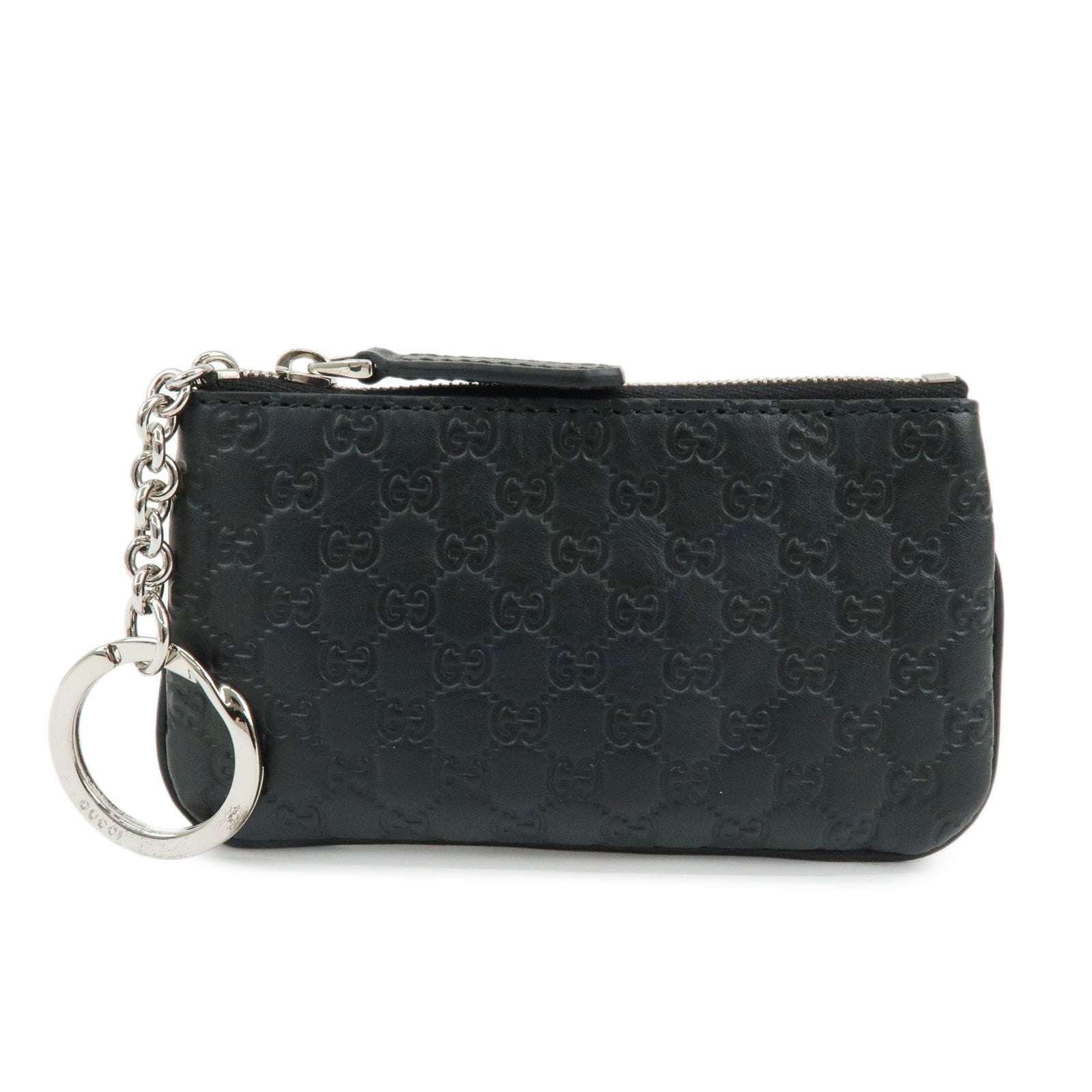 GUCCI Microguccissima Calf Leather Coin Case Black 544476