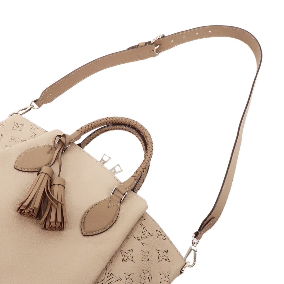 Louis Vuitton Monogram Mahina Omeah Leather 2Way Hand Bag Galet M55031