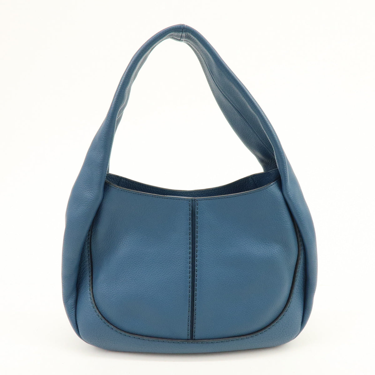 TOD'S Hobo Leather Shoulder Bag Hand Bag Blue