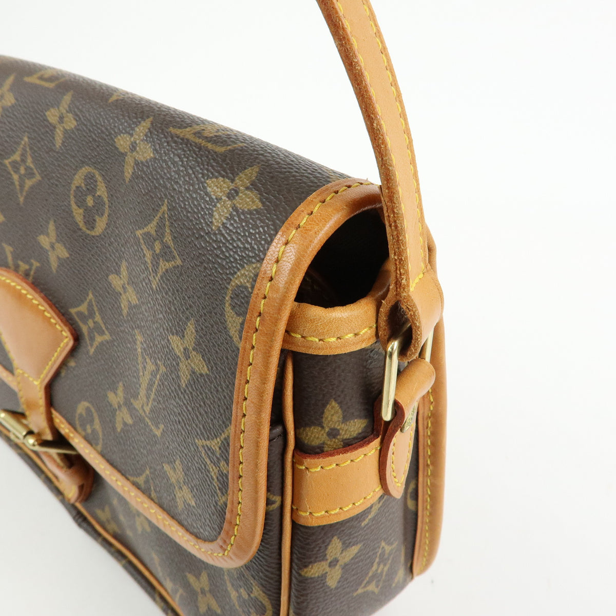 Louis Vuitton Monogram Canvas Sologne Shoulder Bag Brown M42250