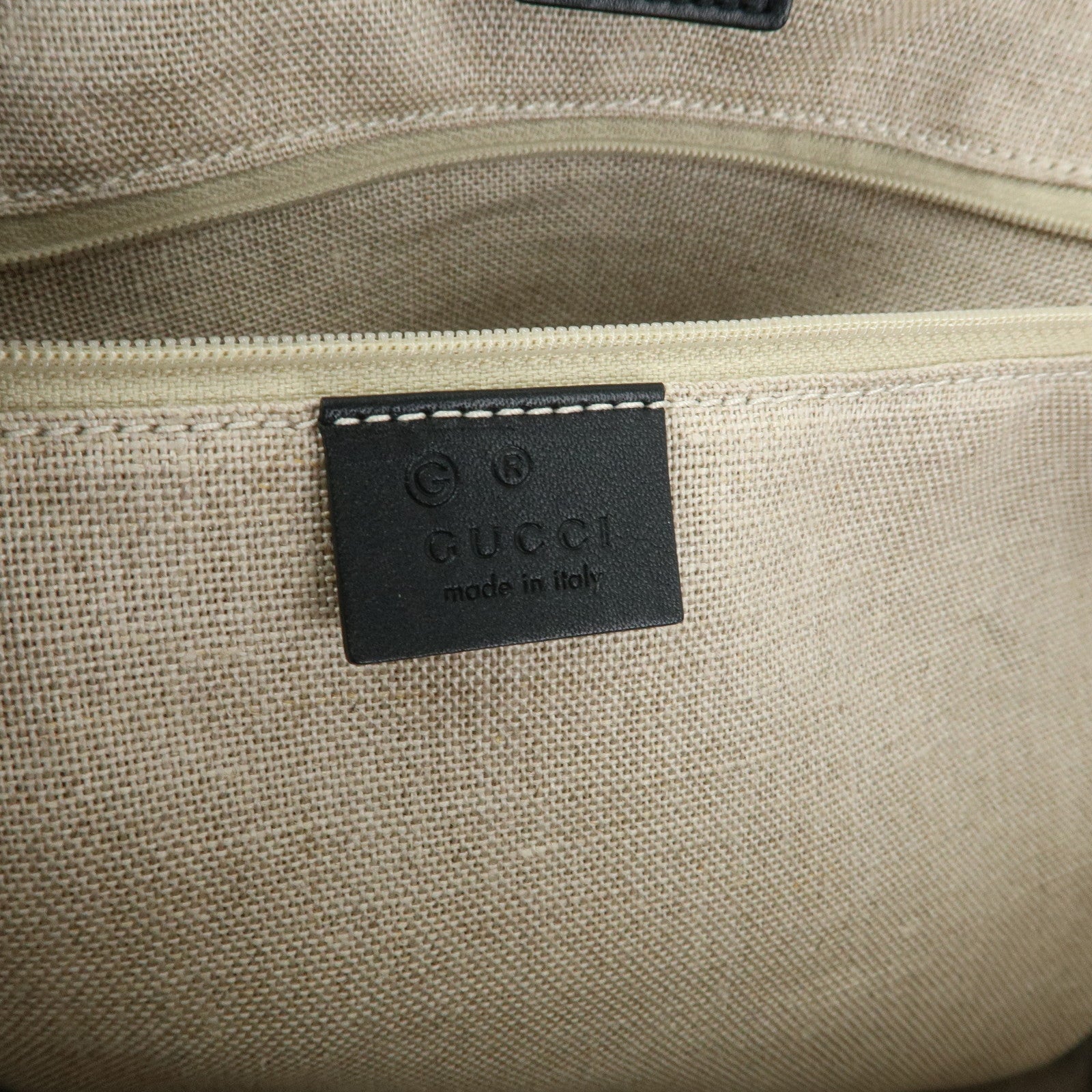 GUCCI Microguccissima Leather Tote Bag Shoulder Bag Black 449647