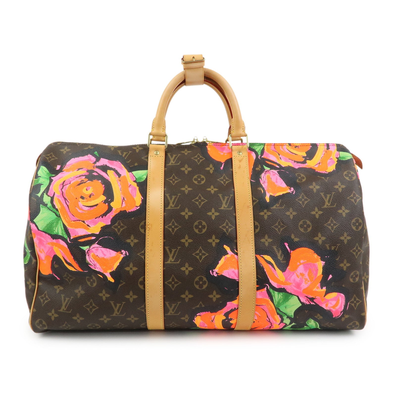 Louis Vuitton Monogram Rose Keep All Bandouliere 50 Boston Bag M48605