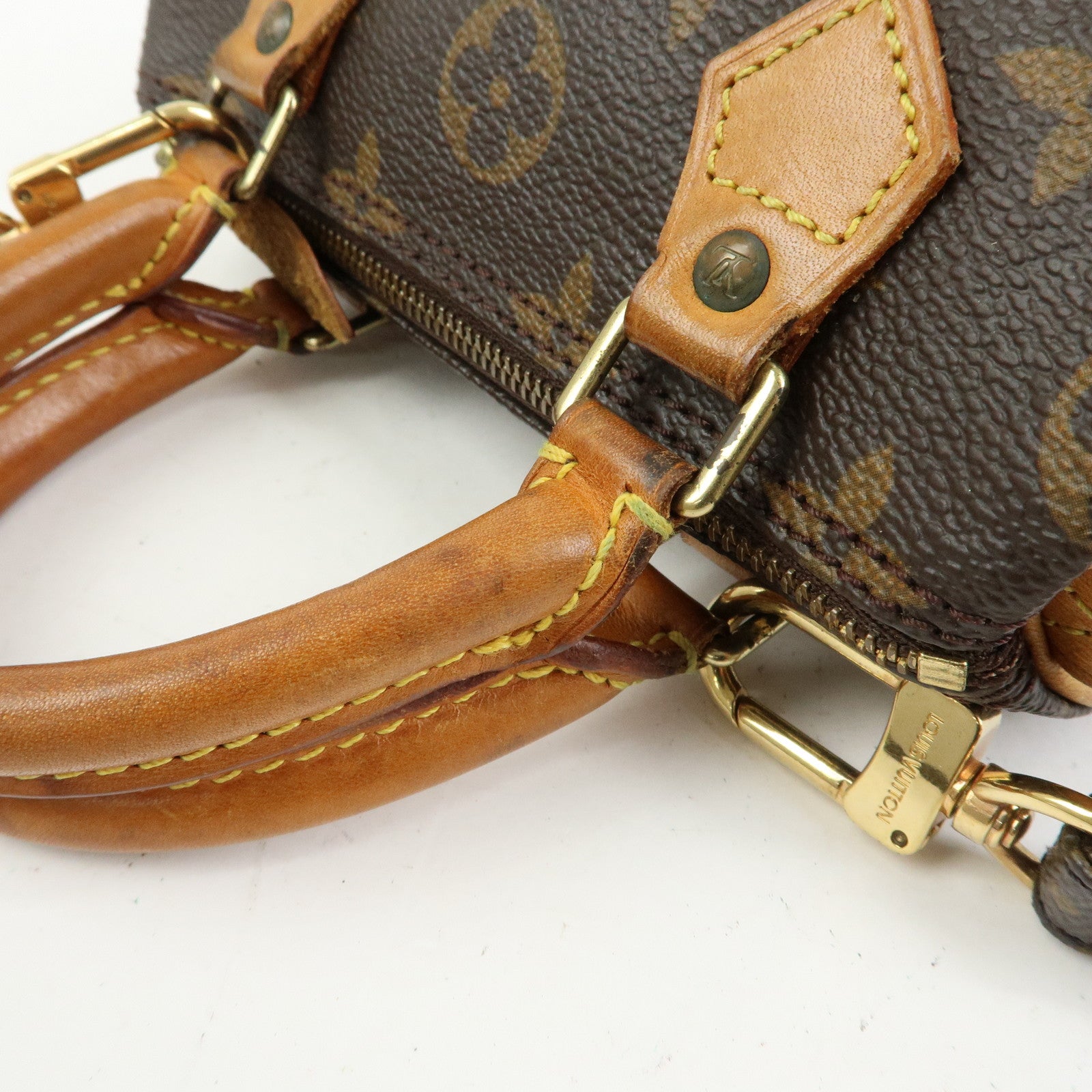 Louis Vuitton Monogram Mini Speedy & Strap 2Way Hand Bag Brown M41534
