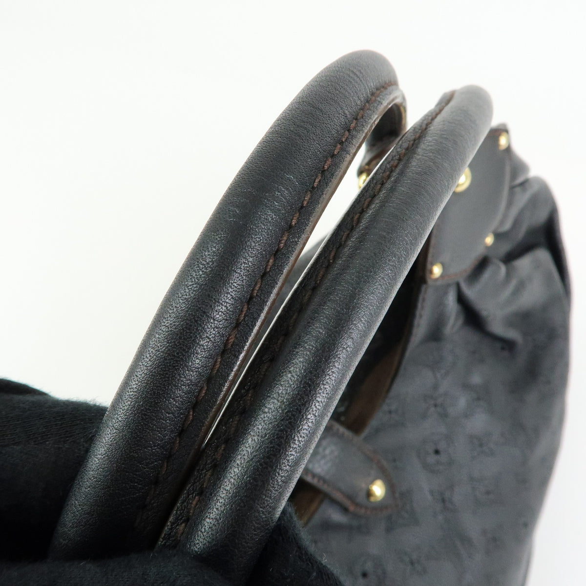 Louis Vuitton Monogram Mahina XL Leather Shoulder Hand Bag Noir M95547
