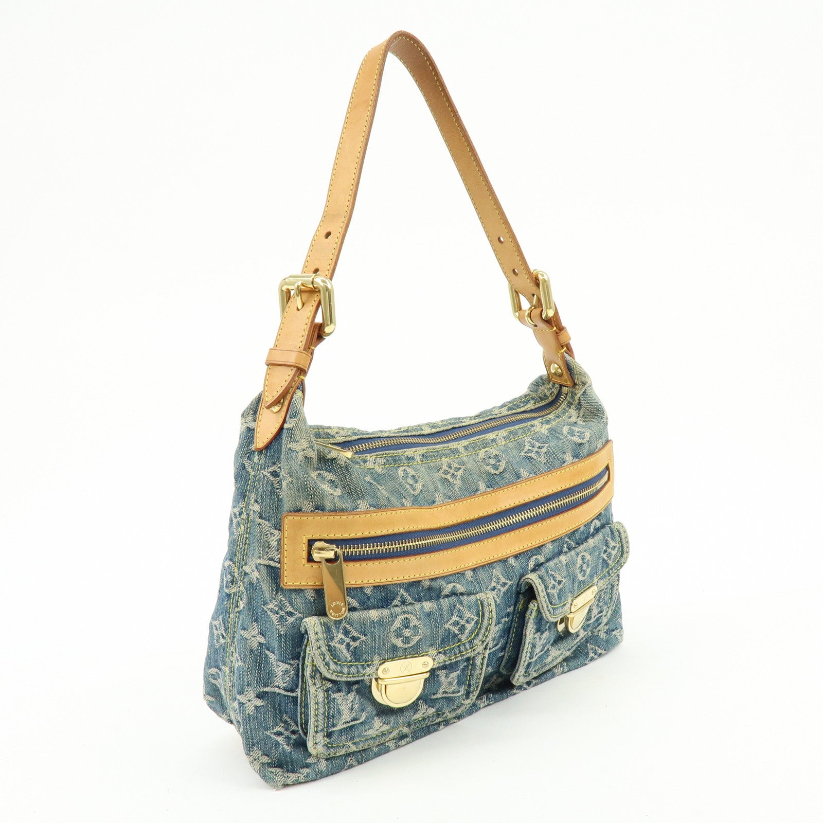 Louis Vuitton Monogram Denim Baggy PM 2Way Bag Shoulder Bag M95049