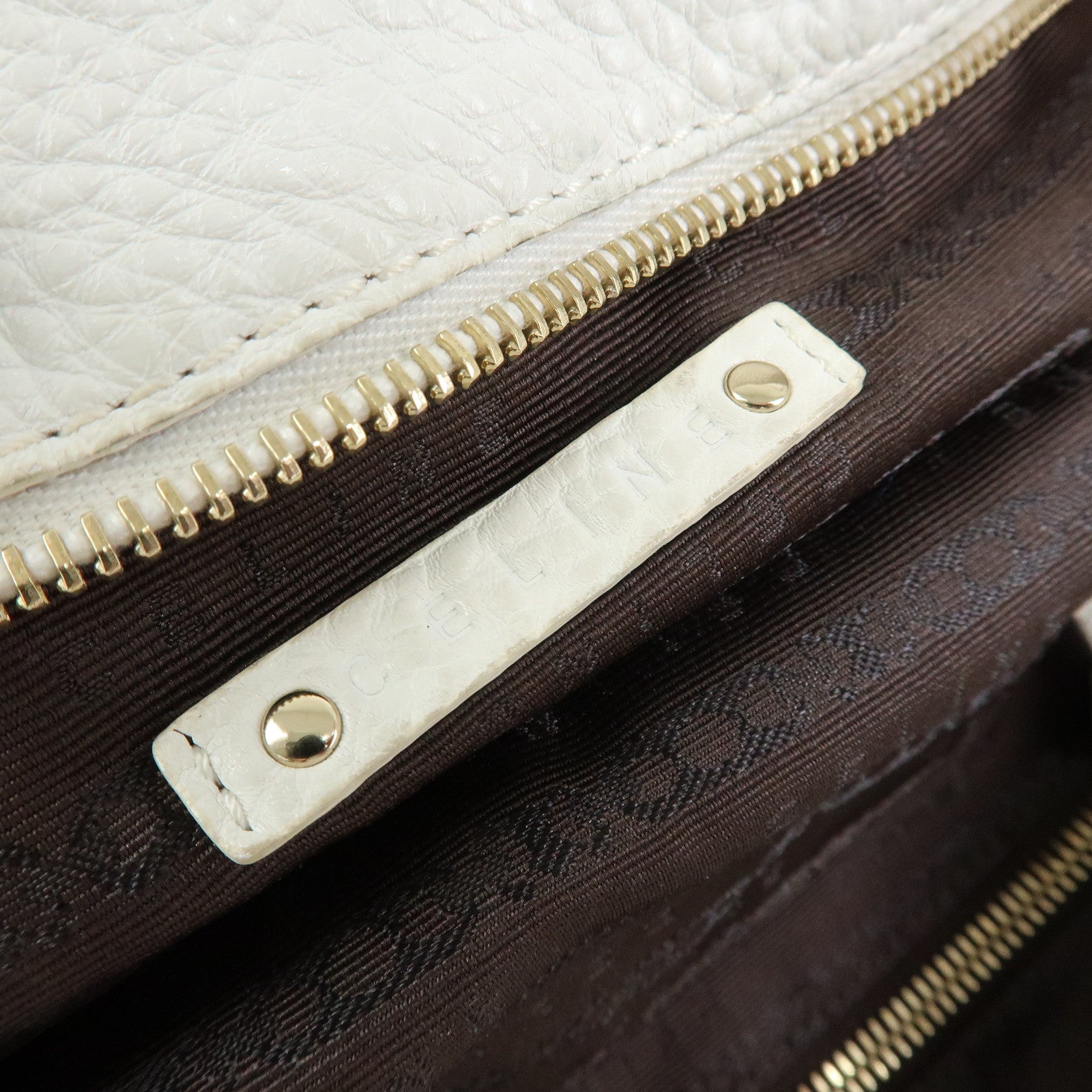 Celine Bittersweet Leather Shoulder Bag Hand Bag Hobo Bag White