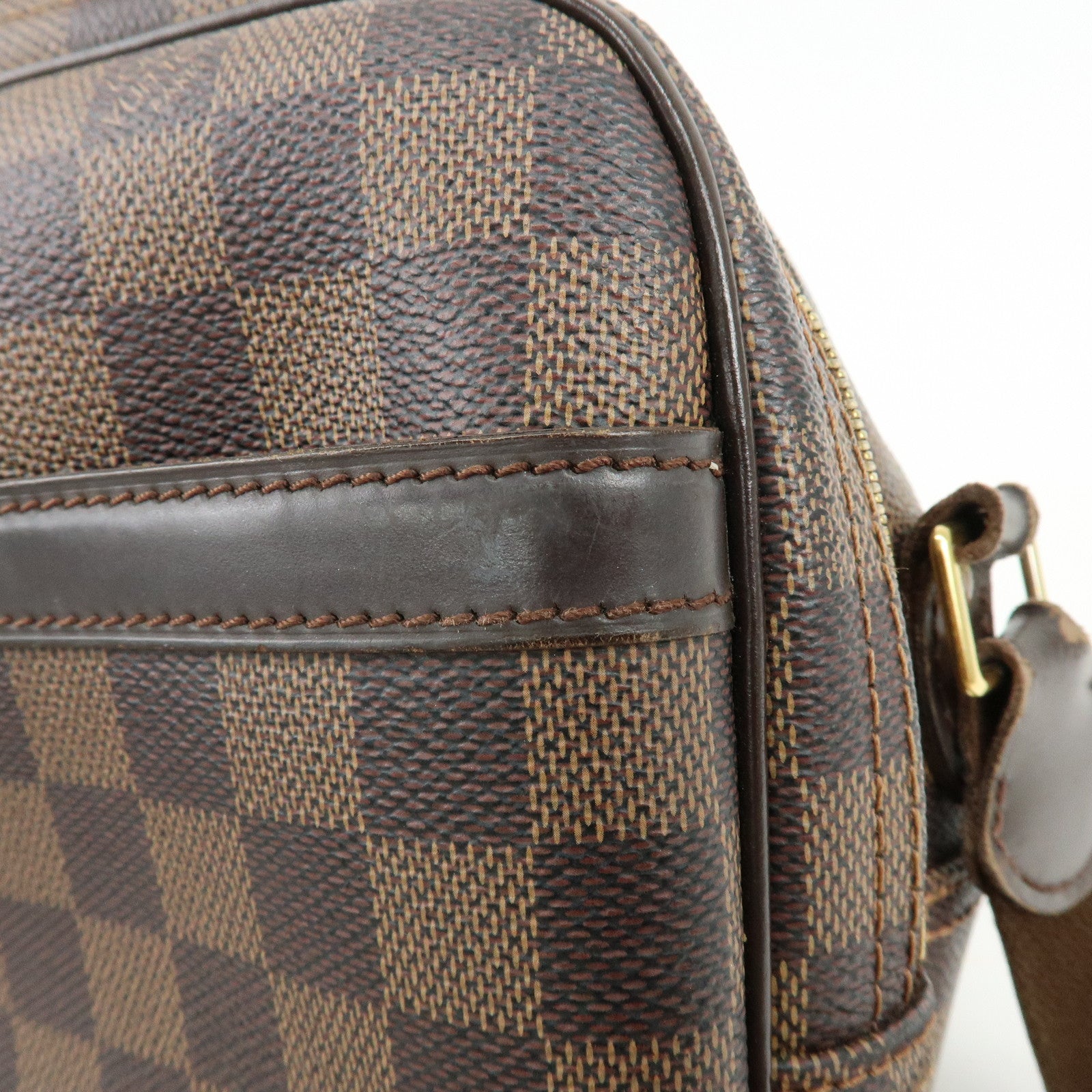 Louis Vuitton Damier Ebene Reporter PM SPO Shoulder Bag Brown M45253