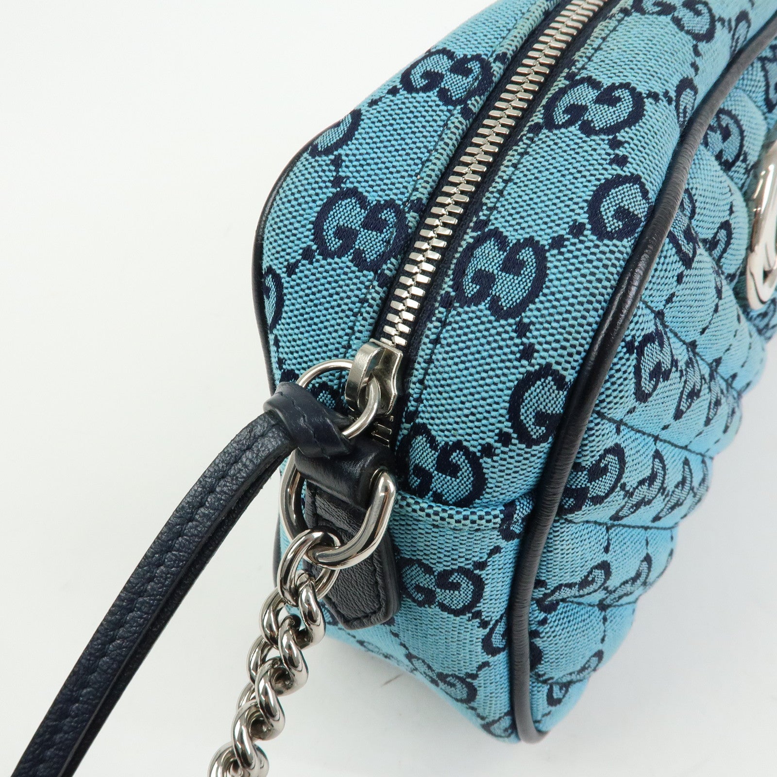 GUCCI GG Marmont Shoulder Bag Crossbody Bag Blue Dark Navy 447632